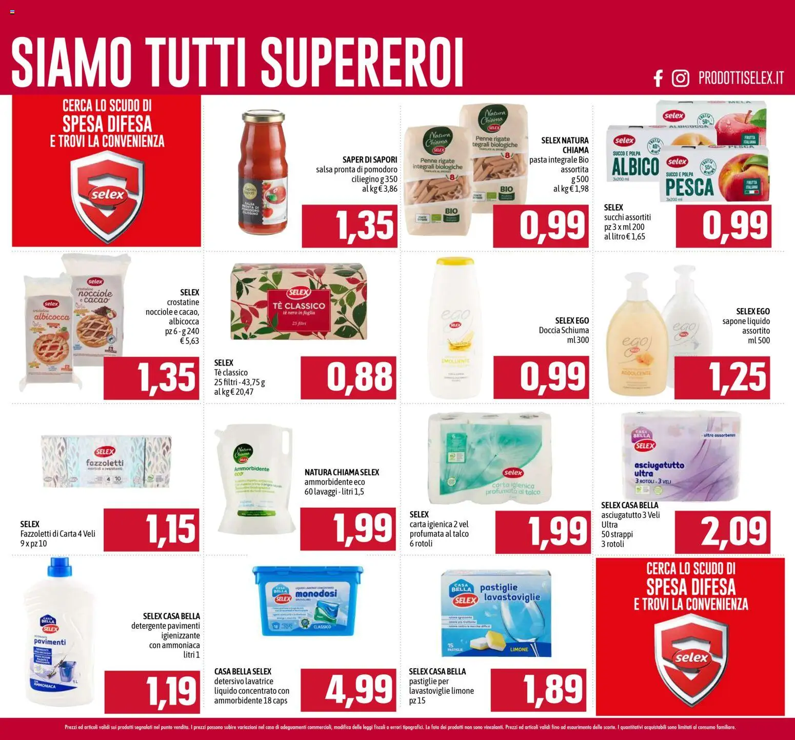 Volantino Emisfero del 30.10.2025 | Pagina: 9 | Prodotti: Pastiglie per lavastoviglie, Salsa, Lavatrice, Asciugatutto