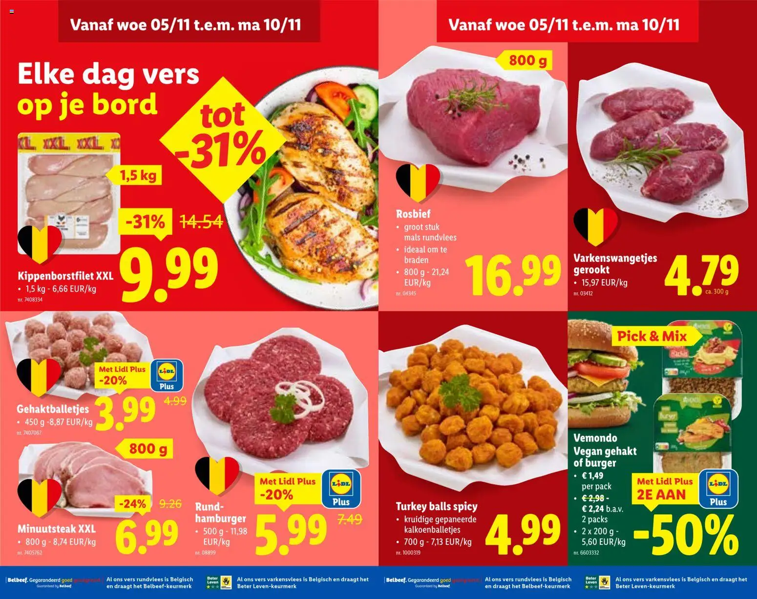 {H1} | Pagina: 7 | Producten: Steak, Hamburger, Varkensvlees, Bord