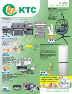 KTC - Katalog tehnike i posuđa - Pregled kataloga iz trgovine KTC, vrijedi od 01.04.2026