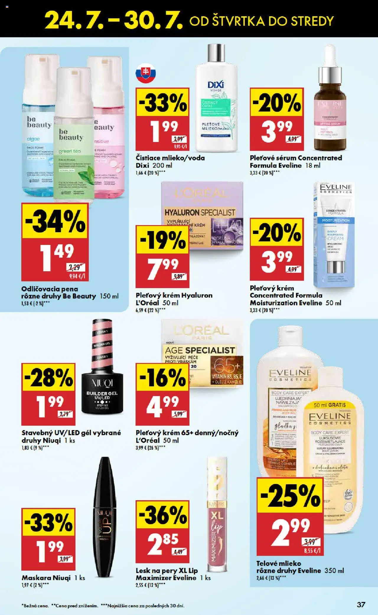 Biedronka leták │ platný od 24.07.2025 | Strana: 37 | Produkty: Mlieko, Lesk na pery, Telové mlieko, Krém