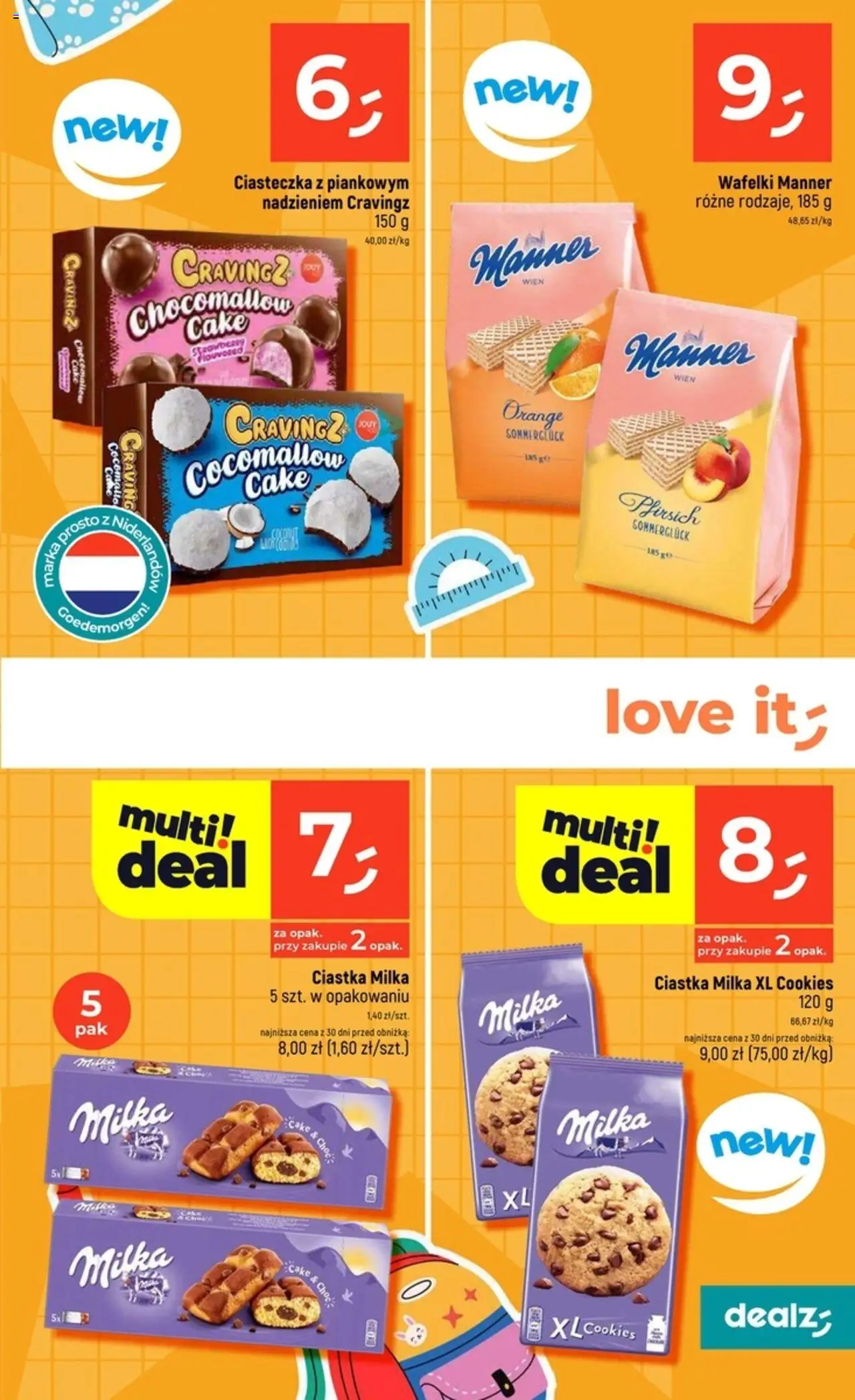 Dealz Gazetka od 14.08.2025 | Strona: 33 | Produkty: Milka, Wafelki, Ciastka, Ciasteczka
