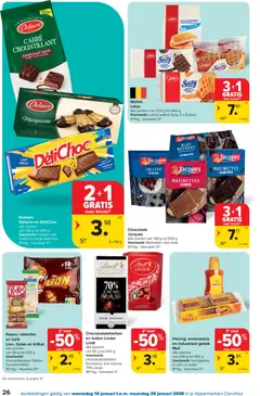 Carrefour folder week 3 - Voorbeeld van een folder van Carrefour, geldig van 14.01.2026 | Pagina: 26 | Producten: Rooibos tea, Gebak, Melk, Chocolade