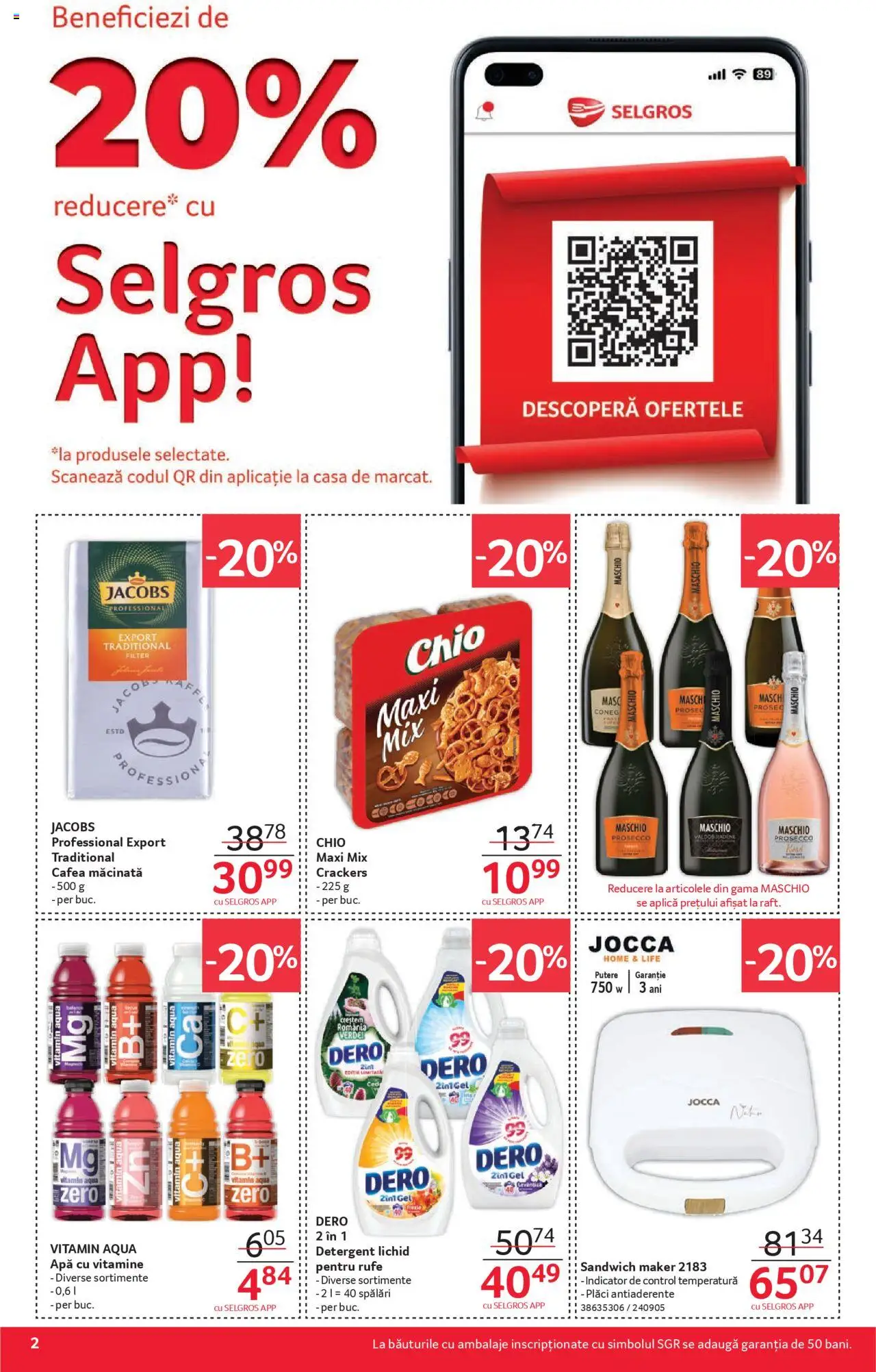 Noul catalog Selgros – valabil de la 19.09.2025 | Pagină: 2 | Produse: Köpek çiti, Prosecco, Apă cu vitamine, Apă