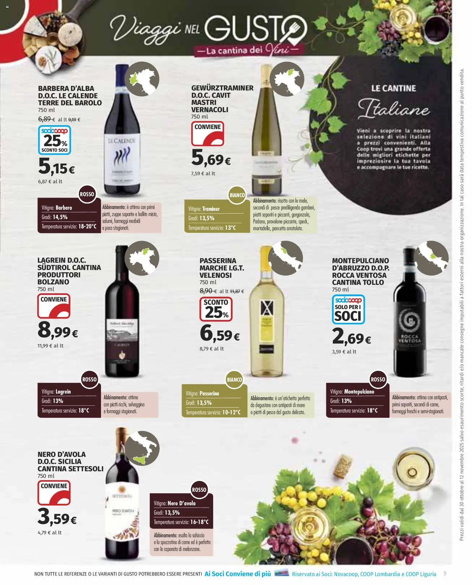 Volantino COOP del 30.10.2025 | Pagina: 9 | Prodotti: Pesce, Pancetta, Salsiccia, Data