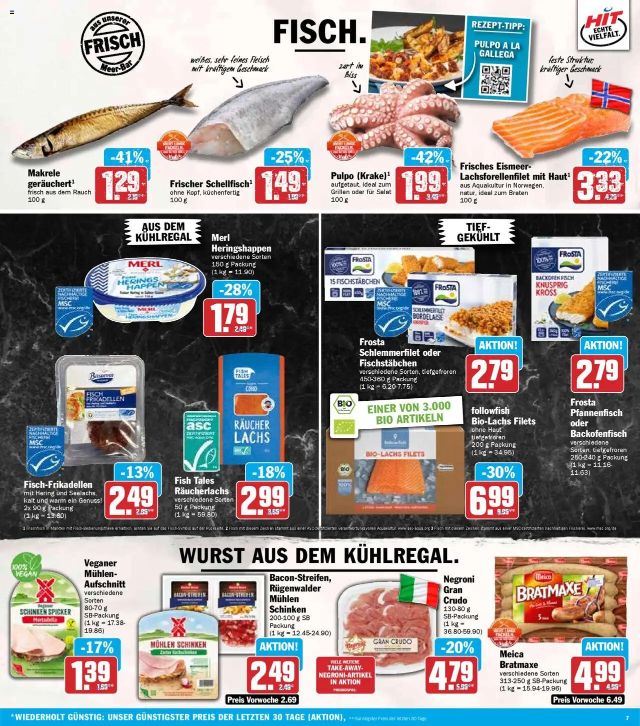 HIT - Rheinland-Pfalz - gültig ab dem 11.08.2025 | Seite: 7 | Produkte: Meica, Lachs, Wurst, Backofen