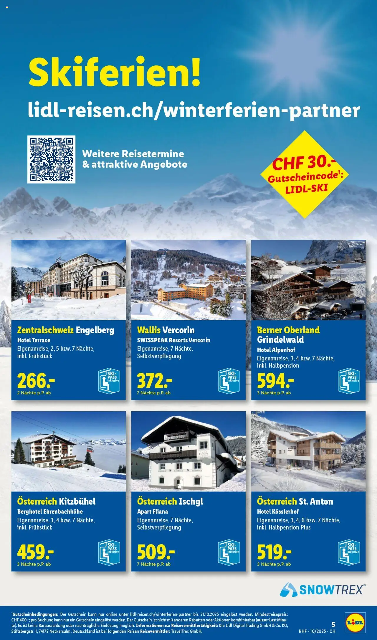 Lidl Aktionen Reisen Oktober – gültig ab 27.09.2025 | Seite: 5 | Produkte: Ski