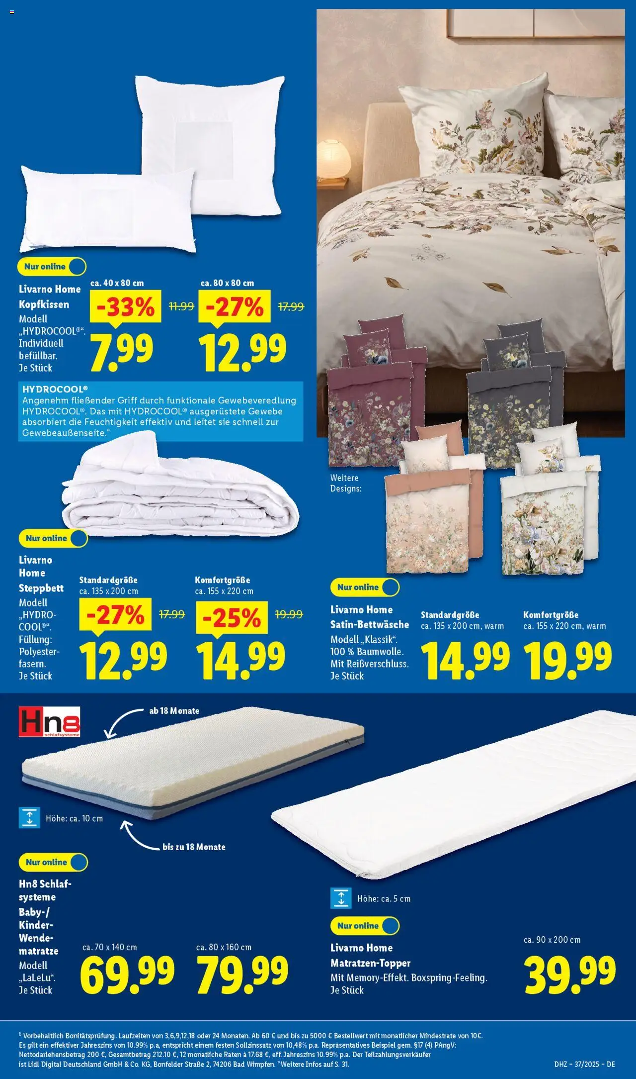 Lidl Prospekt Gundelsheim	 - gültig ab dem 08.09.2025 | Seite: 3 | Produkte: Matratze, Bad, Kopfkissen