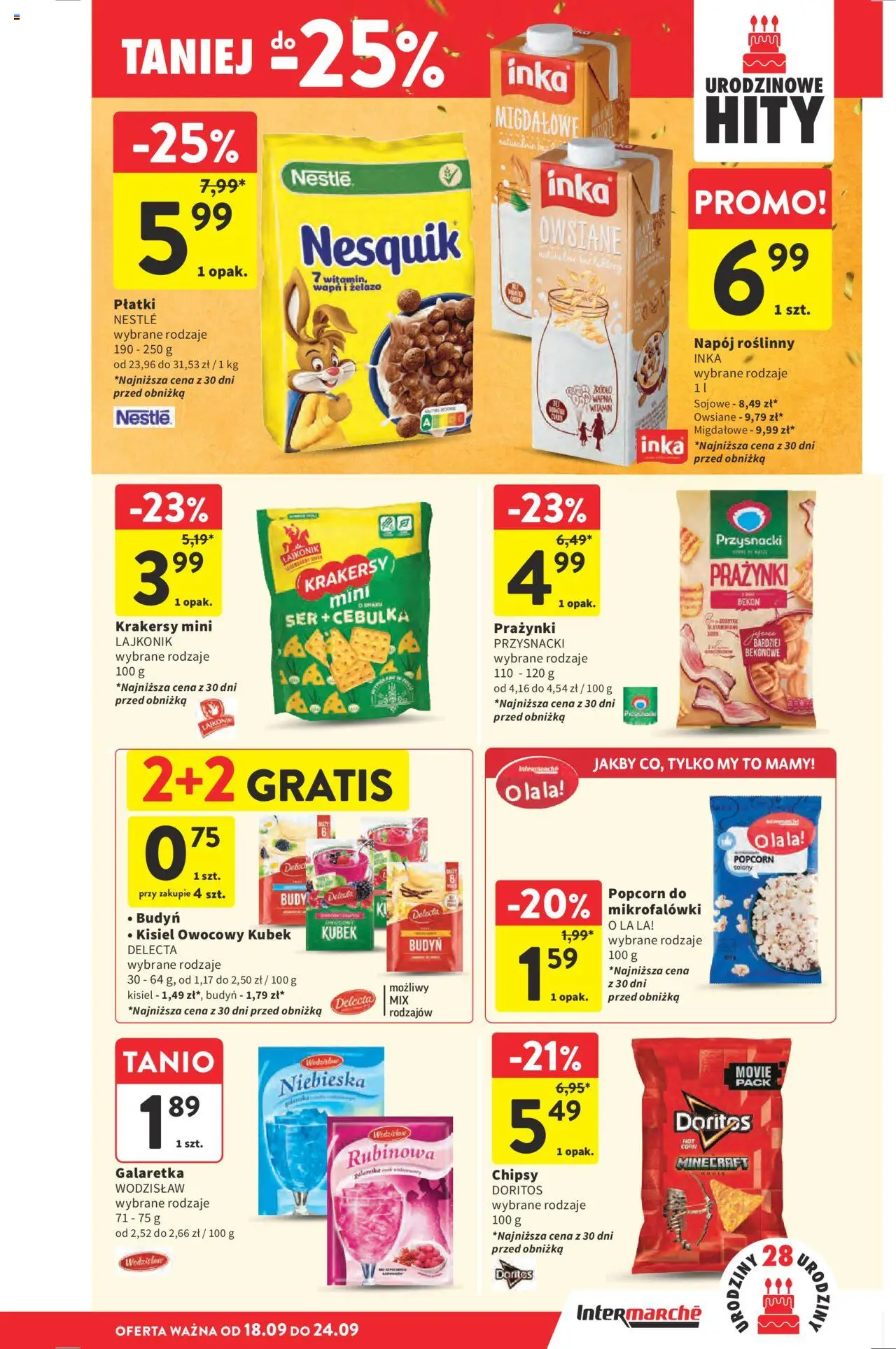 Intermarche Gazetka od 18.09.2025 | Strona: 35 | Produkty: Doritos, Krakersy, Ser, Płatki
