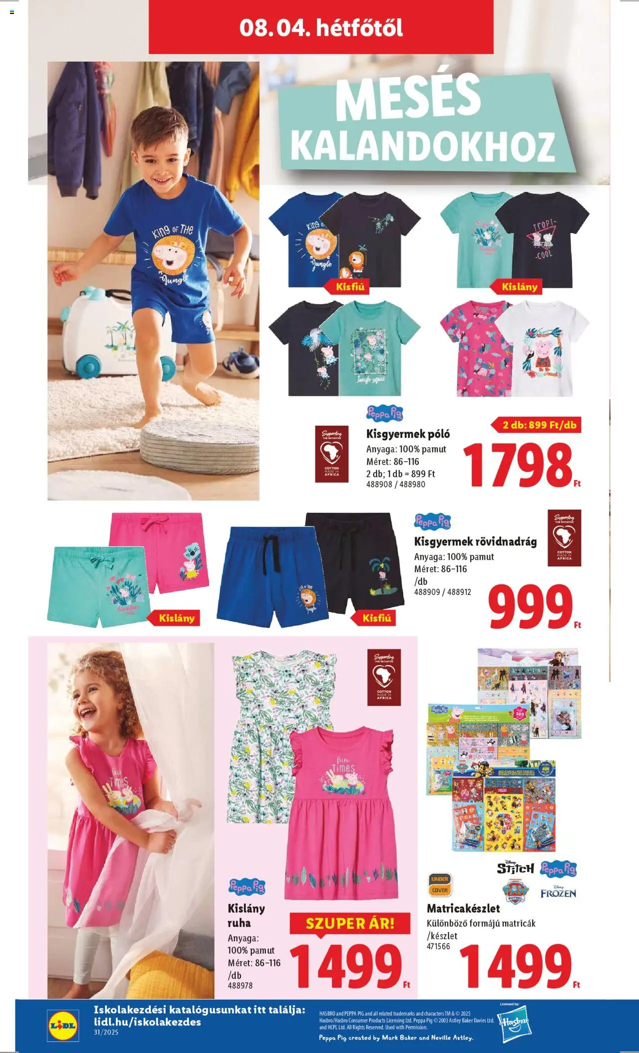 Lidl akciós ujság - amely érvényes a következő dátumtól: 02.08.2025 | Oldal: 10 | Termékek: Ruha, Rövidnadrág