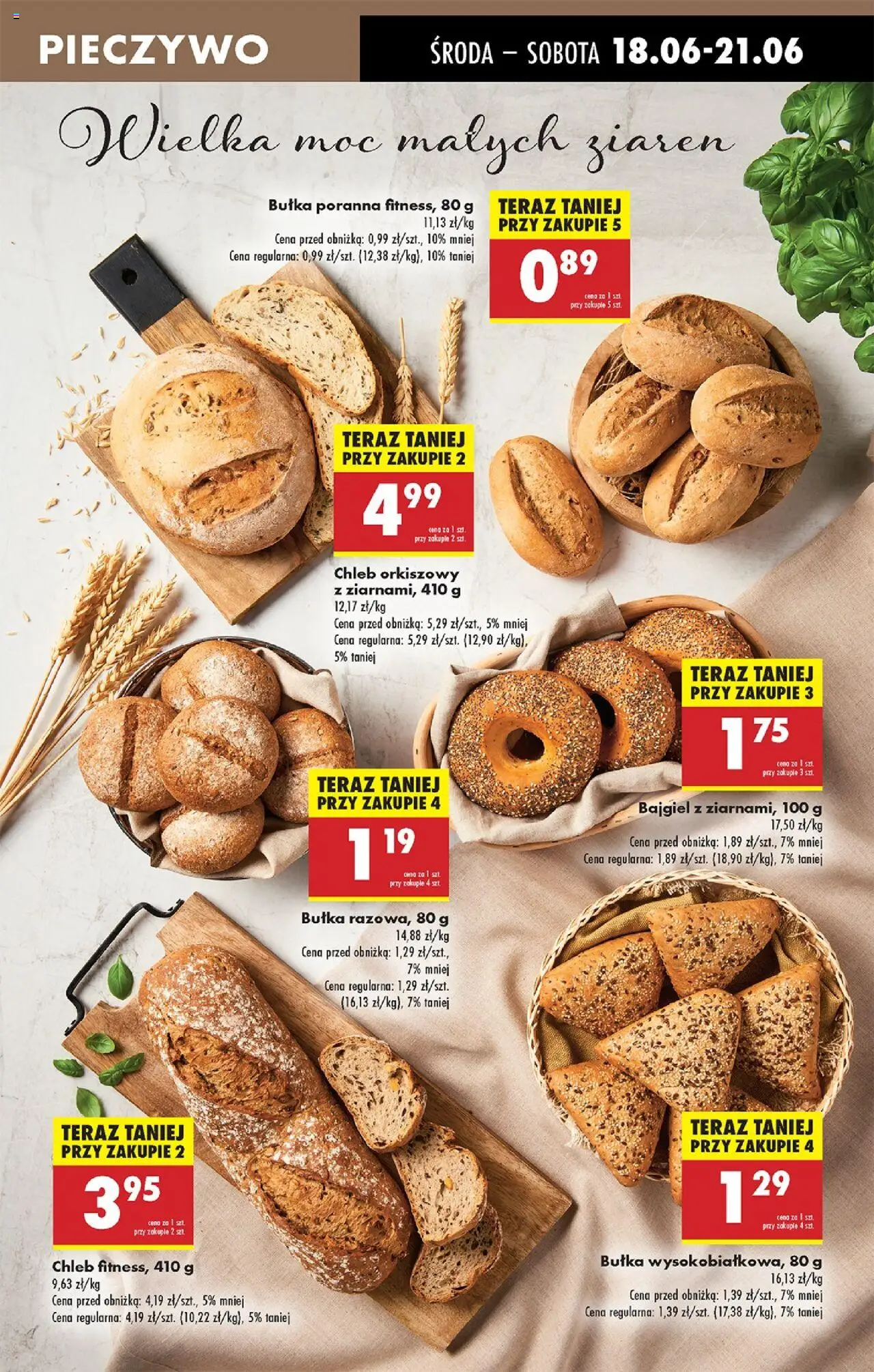 Biedronka gazetka - Oferta W tym tygodniu od 18.06.2025 | Strona: 39 | Produkty: Pieczywo, Bułka, Chleb
