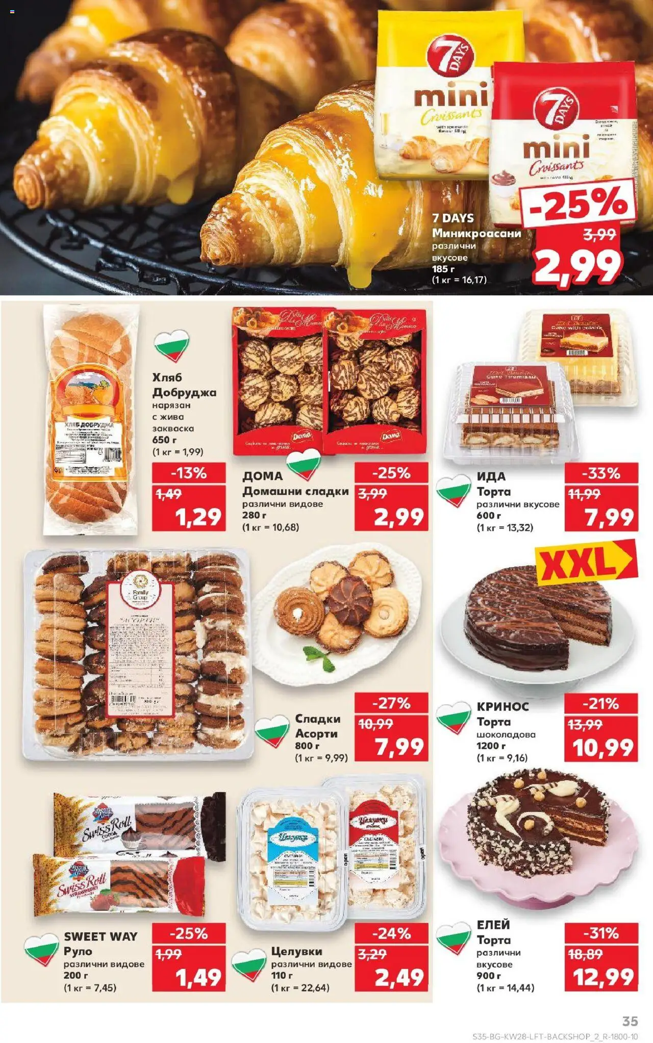  | Страница: 35 | Продукти: Хляб, Руло, Торта