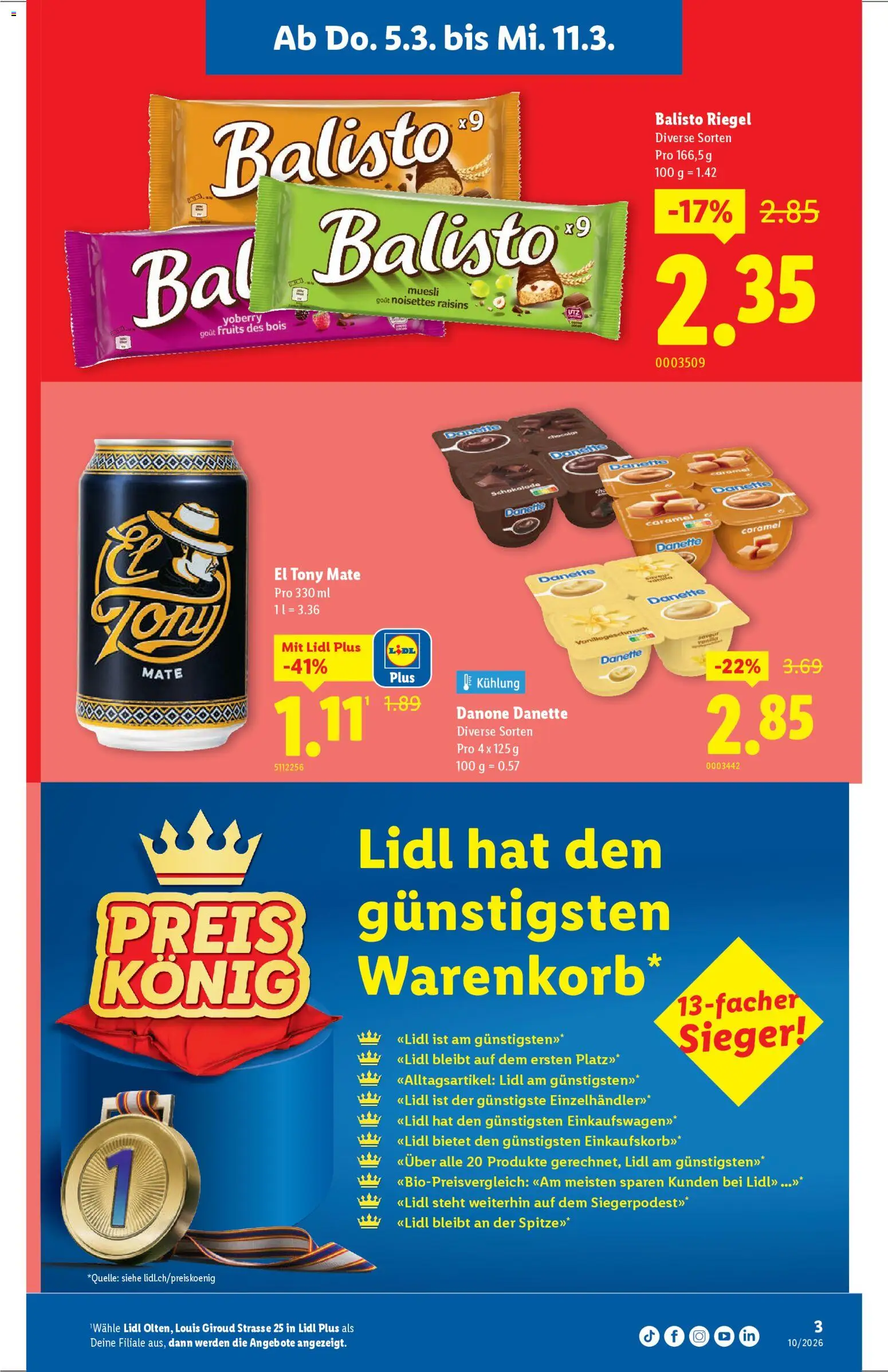 Lidl Aktionen Neueröffnung Olten – gültig ab 05.03.2026 | Seite: 3