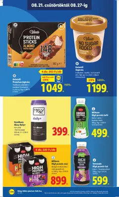 Lidl akciós ujság - amely érvényes a következő dátumtól: 21.08.2025 | Oldal: 18 | Termékek: Szőlő, Protein, Csokoládé, Jégkrém