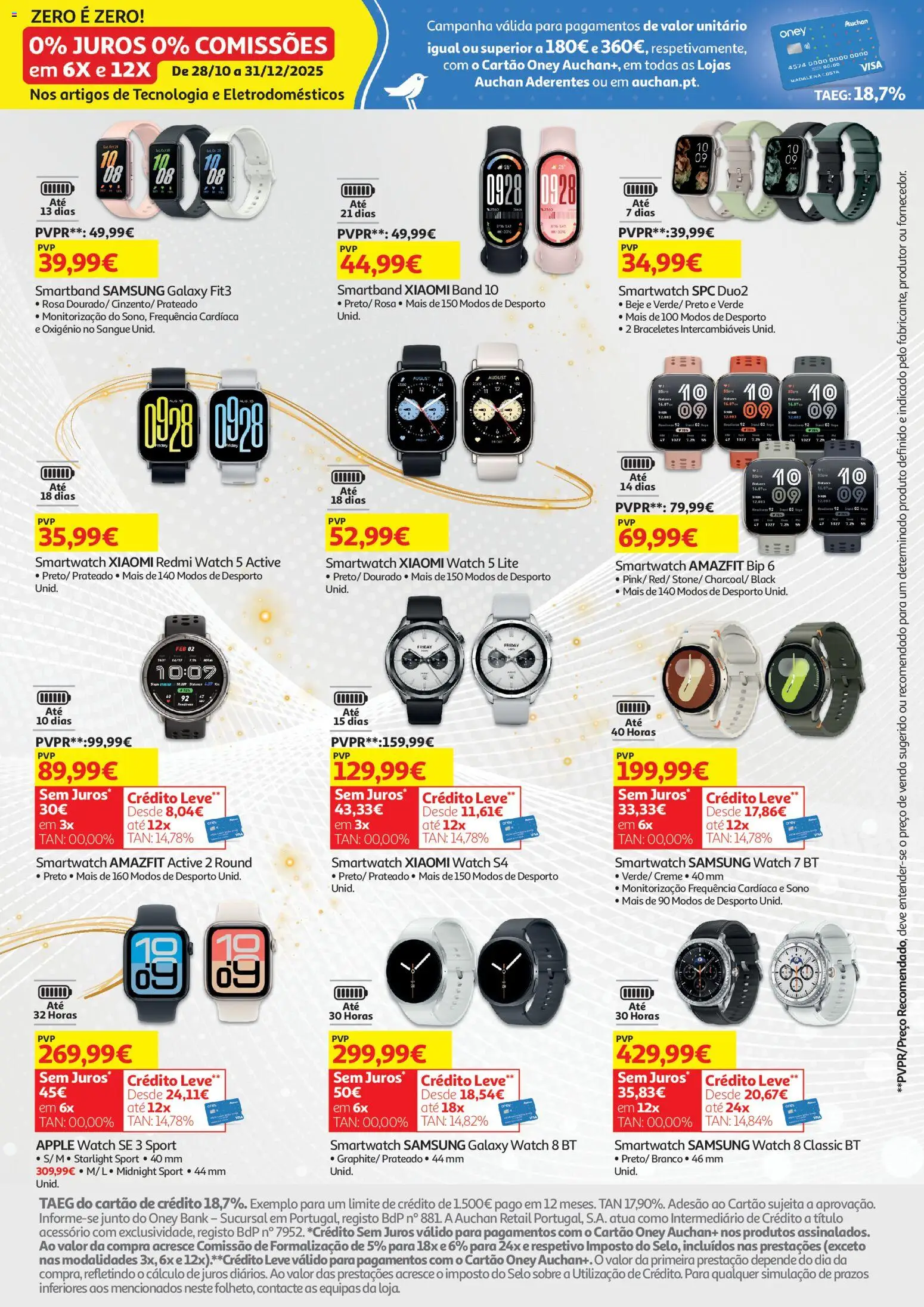 Auchan - Onde o Natal acontece com a melhor tecnologia │ válido de 21.11.2025 | Página: 5 | Produtos: Smartwatch, Creme