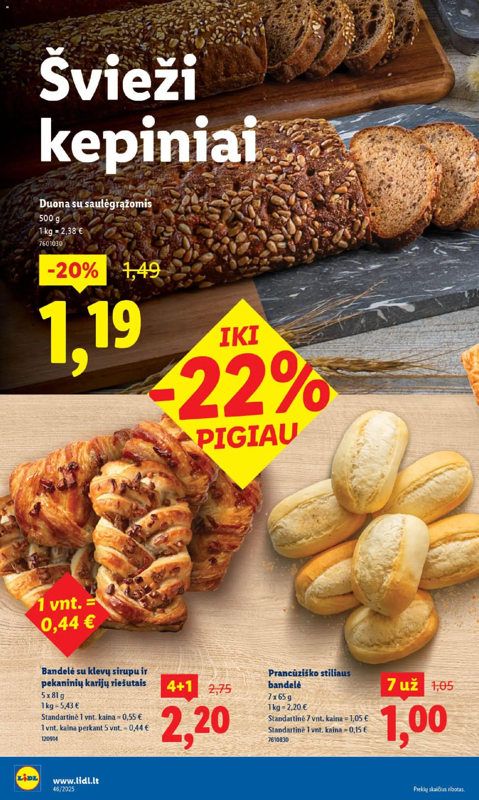 LIDL akcijos nuo 13.11.2025 | Puslapis: 6 | Prekių: Bandelė, Duona