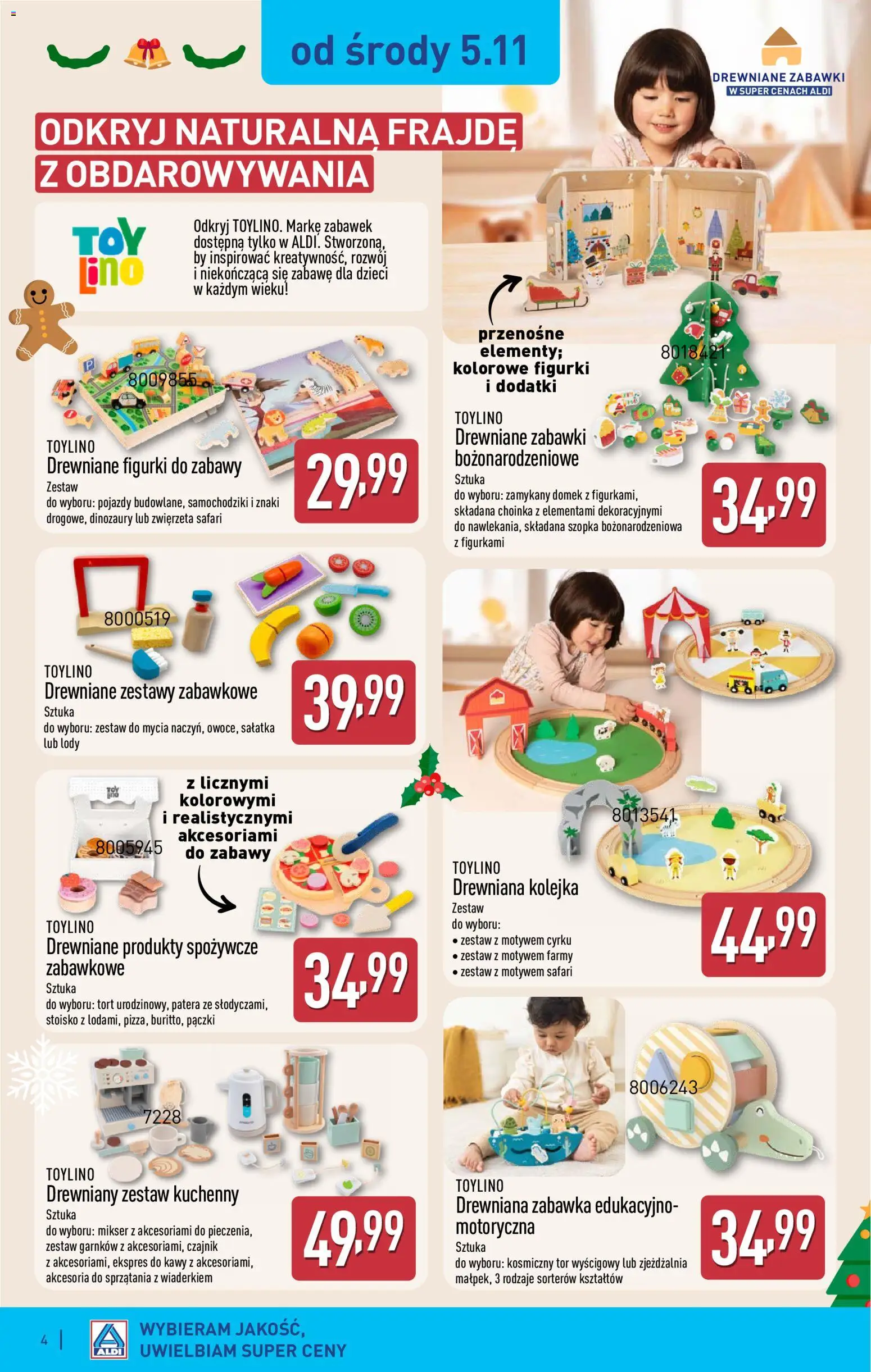 Aldi Gazetka - Hity od Środy i od Soboty od 05.11.2025 | Strona: 4 | Produkty: Choinka, Ekspres do kawy, Czajnik, Pączki