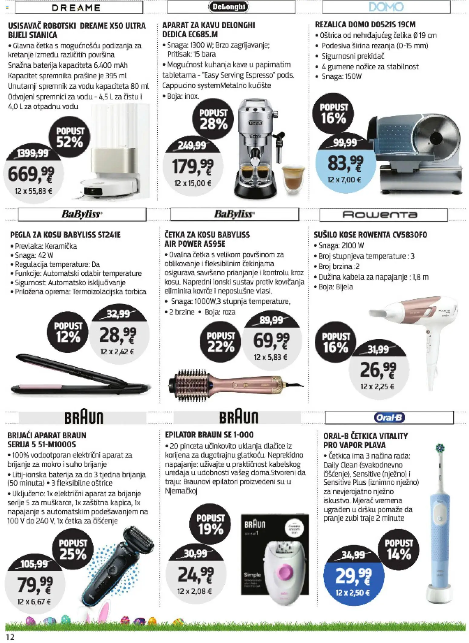 Centar Tehnike katalog | vrijedi od 30.03.2026 | Stranica: 12 | Proizvodi: Epilator, Pegla za kosu, Četka, Četka za kosu