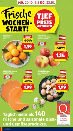 Hofer Flugblatt ab 17.10.2025 gültig | Seite: 16 | Produkte: Gemüse, Obst, Kürbis, Äpfel