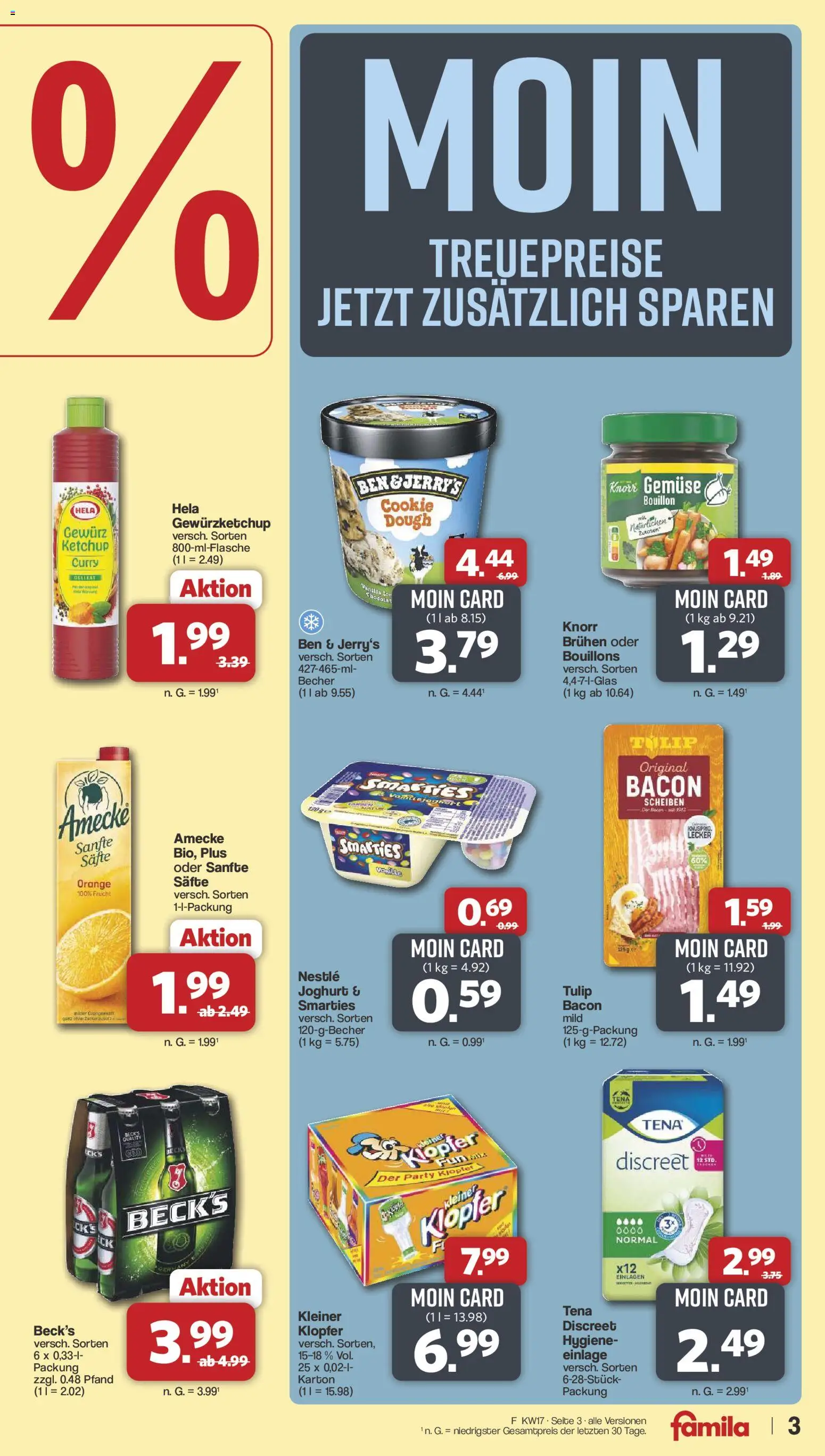 Famila Nordwest Prospekt 	 – gültig ab 20.04.2026 | Seite: 3 | Produkte: Joghurt, Knorr, Gemüse, Ketchup
