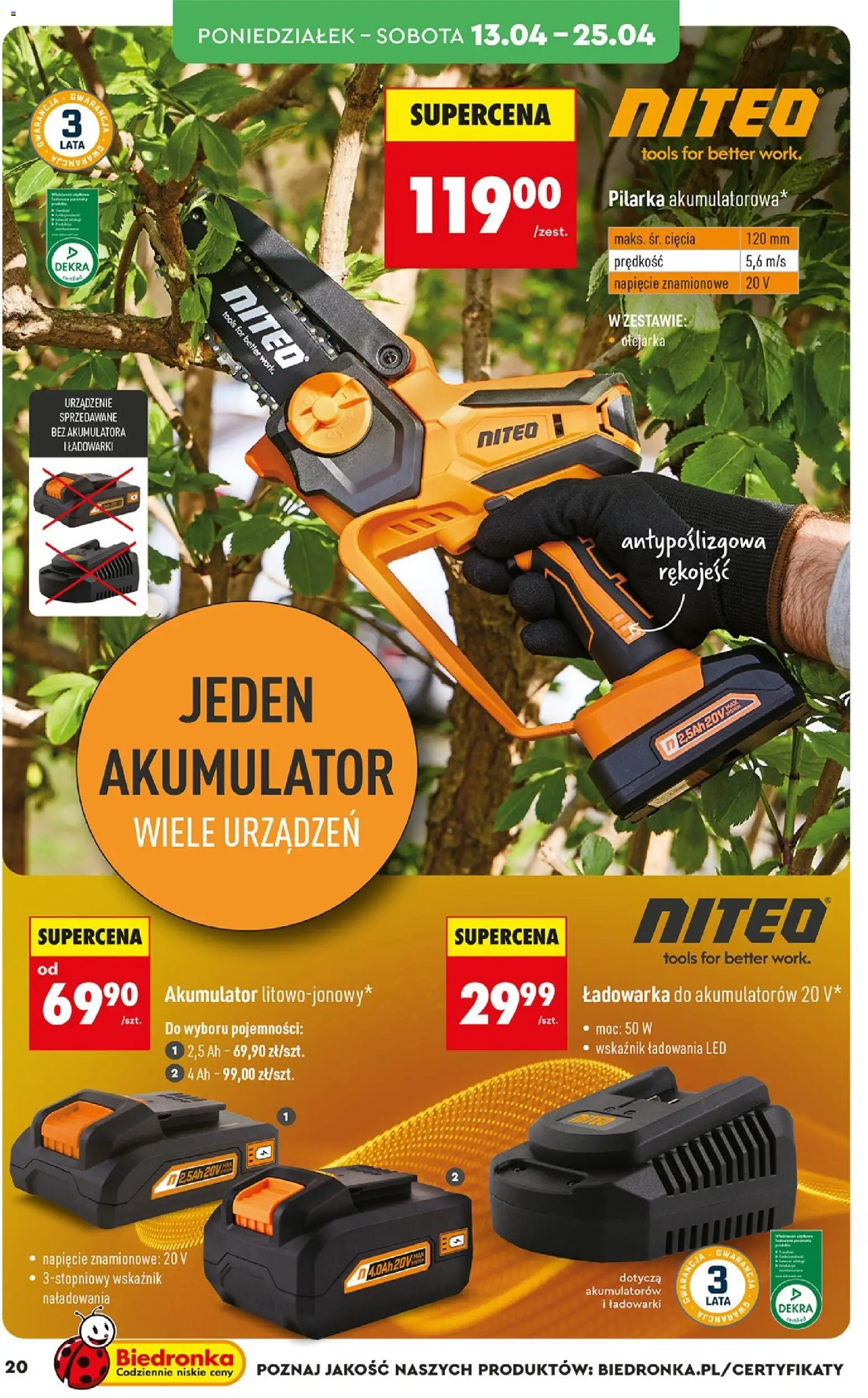 Biedronka gazetka - Hity i inspiracje od 11.04.2026 | Strona: 20 | Produkty: Ładowarka