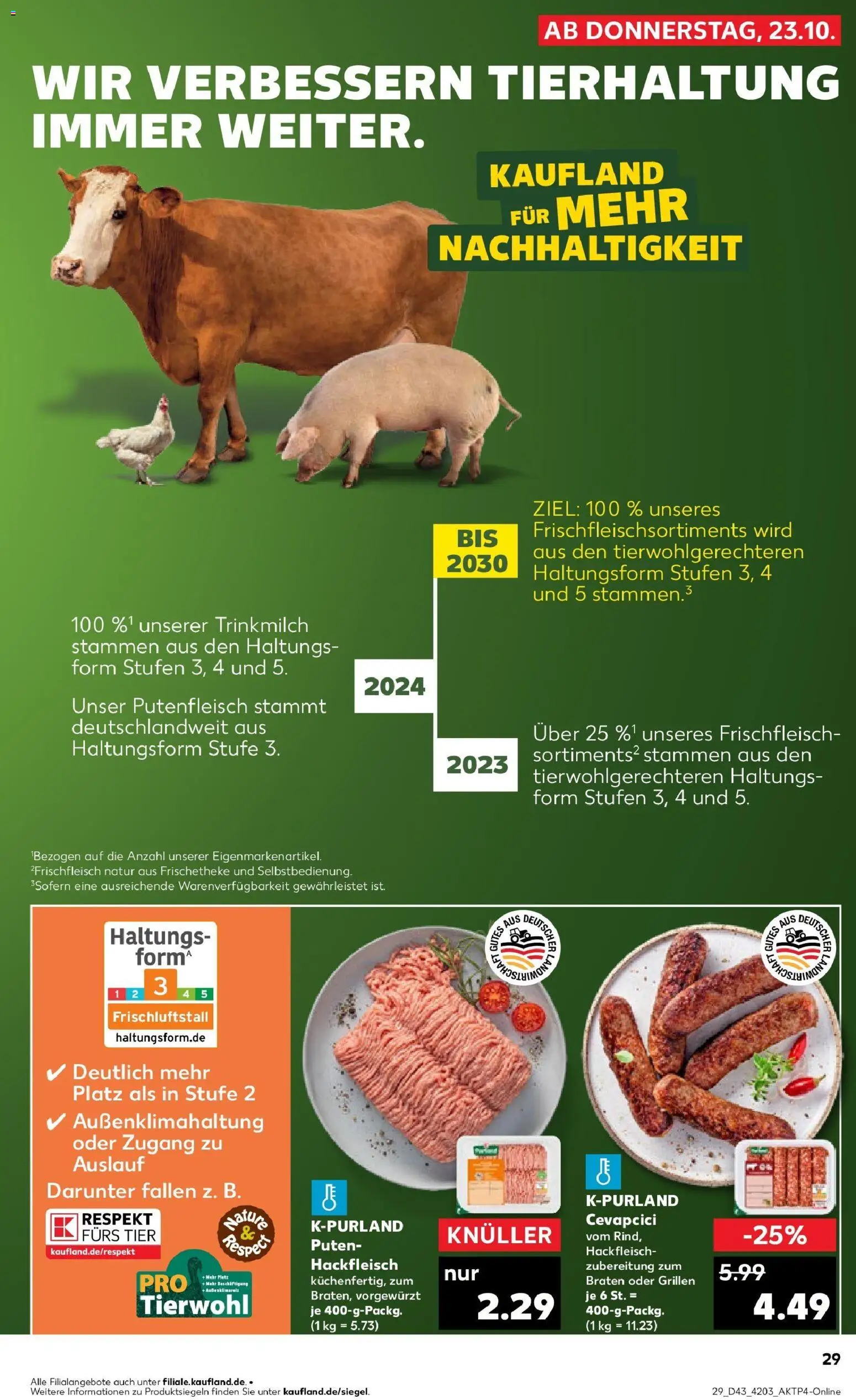 Kaufland prospekt Ettlingen	 – gültig ab 27.10.2025 | Seite: 29 | Produkte: Cevapcici, Hackfleisch