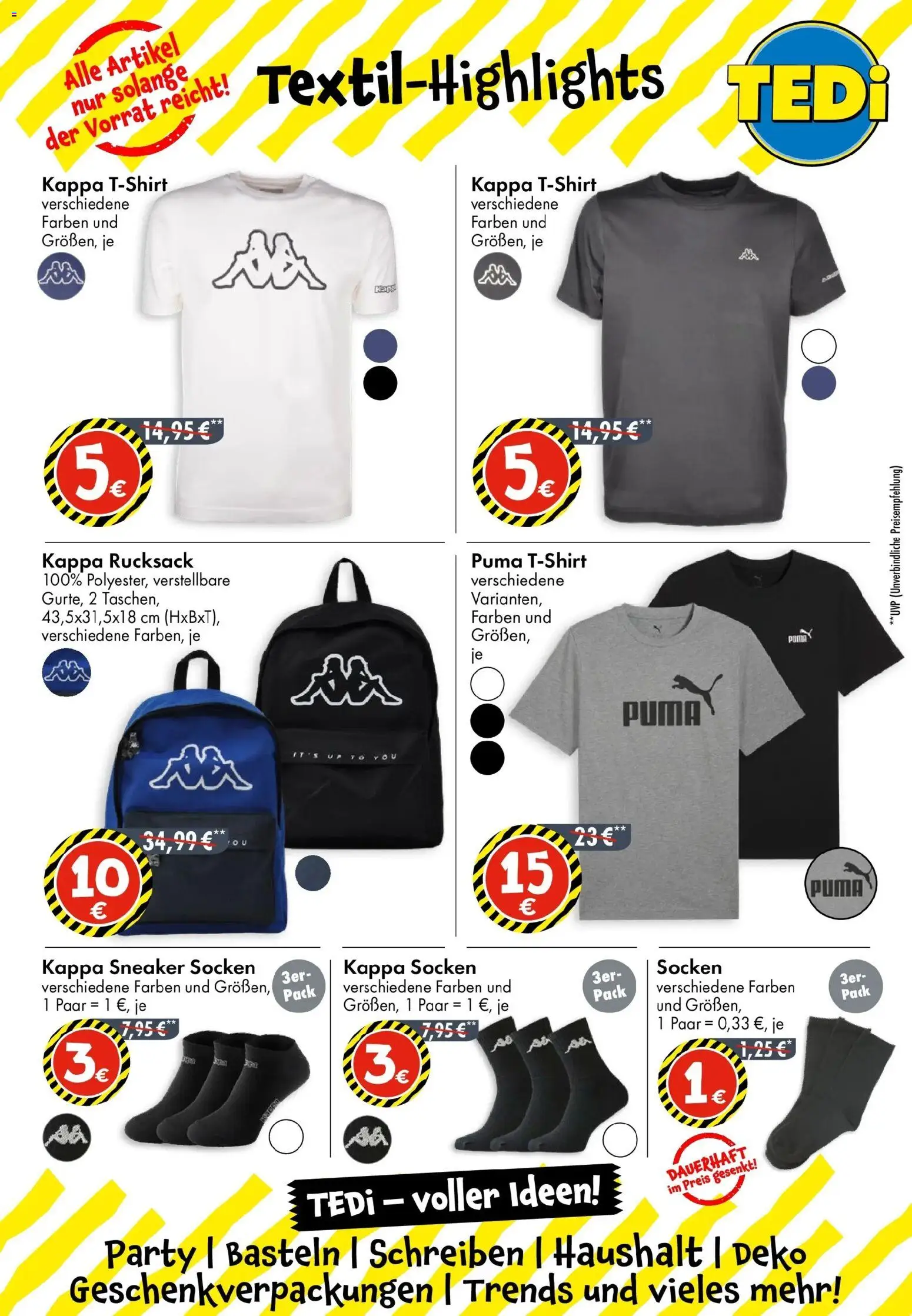 TEDi - Neueröffnung in Lüssow – gültig ab 24.11.2025 | Seite: 5 | Produkte: Socken, Rucksack