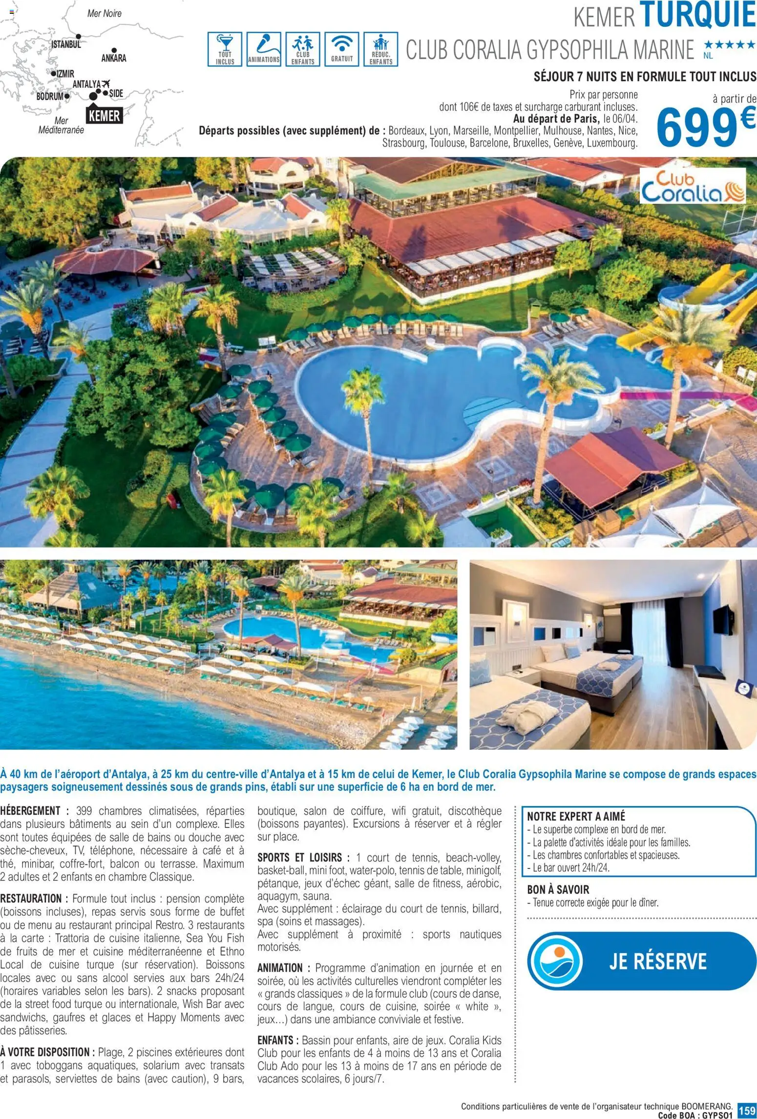 {H1} | Page: 159 | Produits: Glaces, Alcool, Buffet, Café