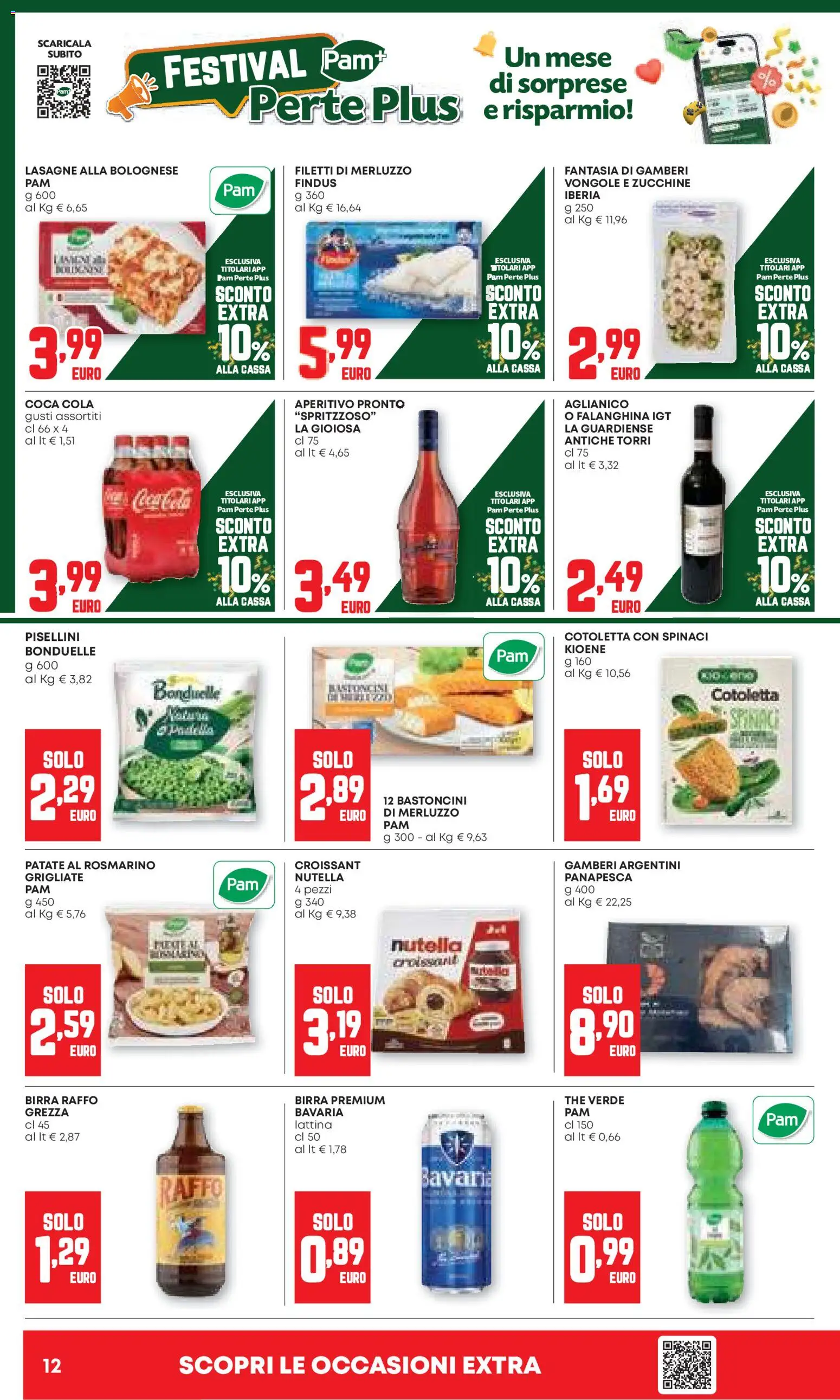 Volantino PAM del 20.11.2025 | Pagina: 12 | Prodotti: Patate, Spinaci, The, Aperitivo