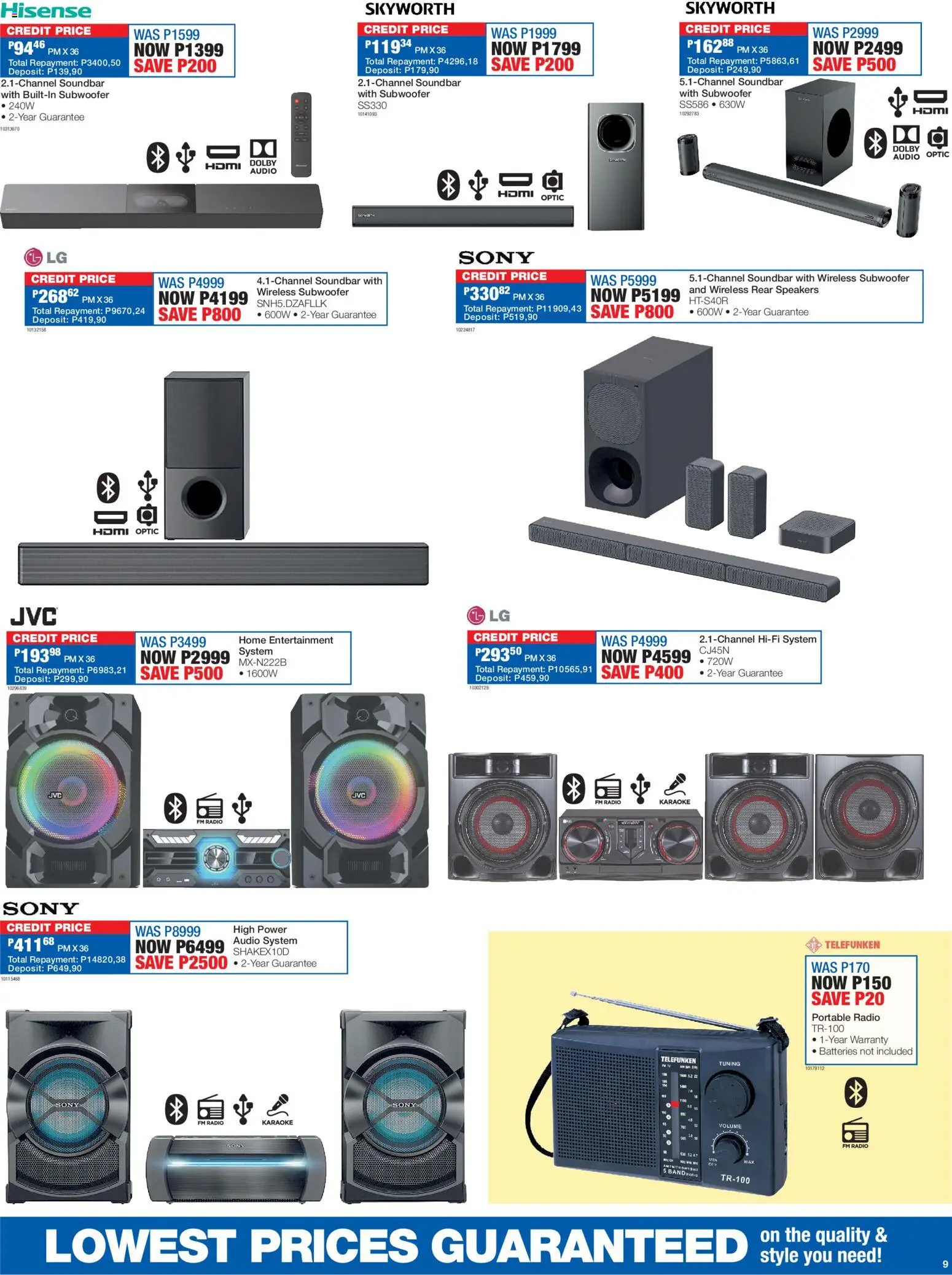New OK Furniture catalogue – valid from 19.01.2026 | Page: 9 | Products: Audio, Radio, Soundbar, Subwoofer