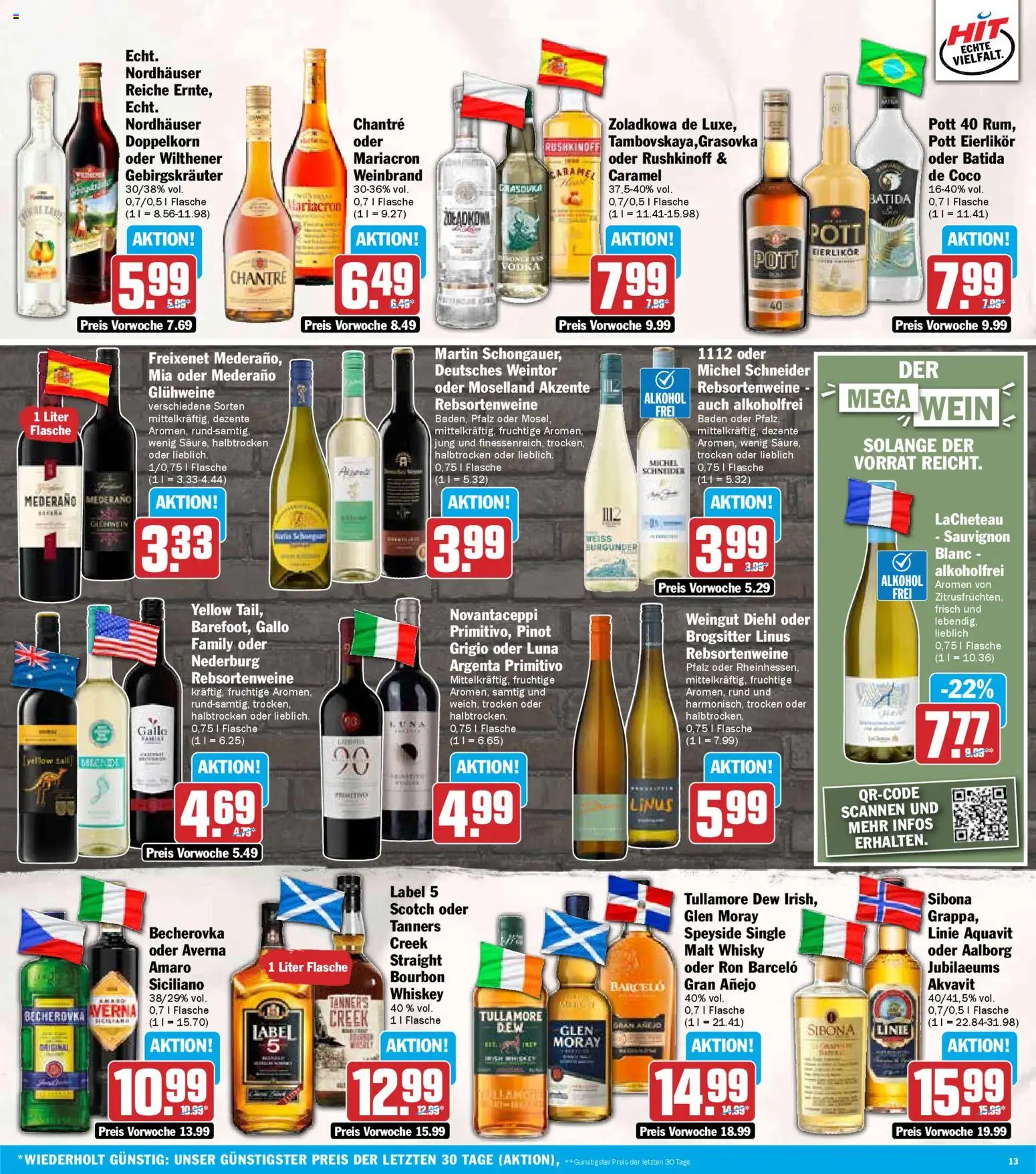 HIT Prospekt 	 – gültig ab 05.01.2026 | Seite: 13 | Produkte: Whisky, Chantré, Wein, Vodka