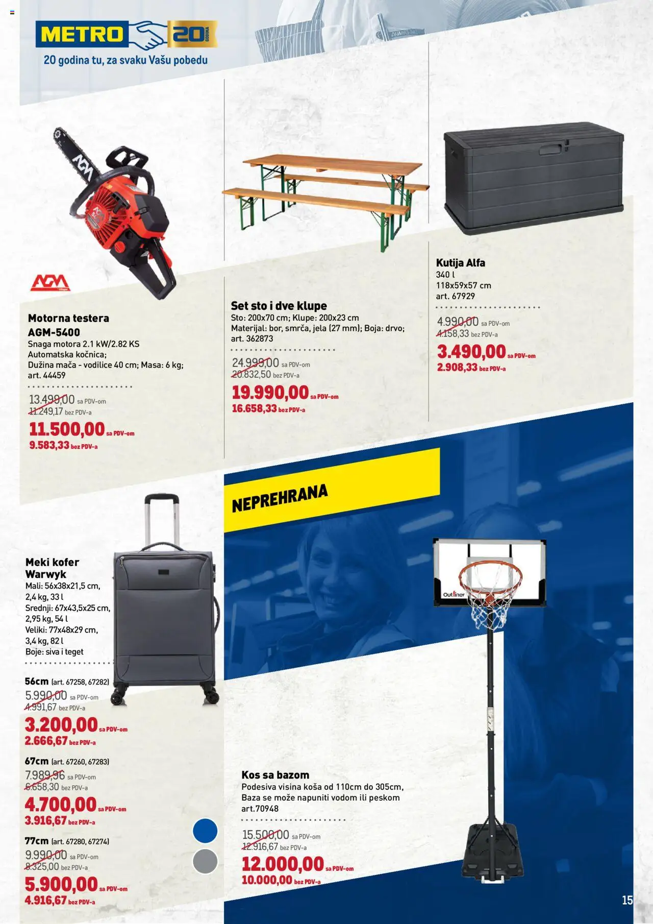 Metro katalog - važi od 18.09.2025 | Strana: 15 | Proizvode: Kofer, Sto, Kutija
