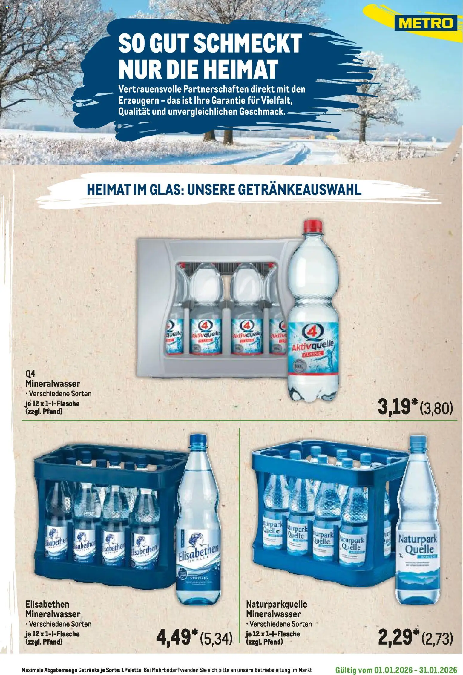 Metro  Regionaler Flyer – gültig ab 01.01.2026 | Seite: 95 | Produkte: Mineralwasser