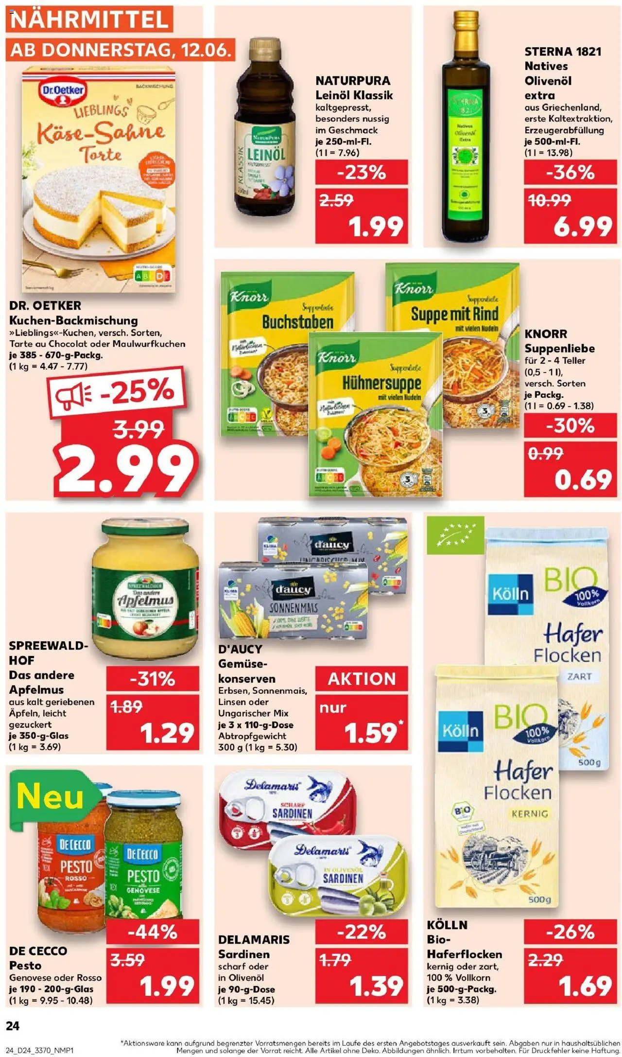 Kaufland prospekt Arnstadt	 - gültig ab dem 16.06.2025 | Seite: 39 | Produkte: Olivenol, Knorr, Apple, Flocken