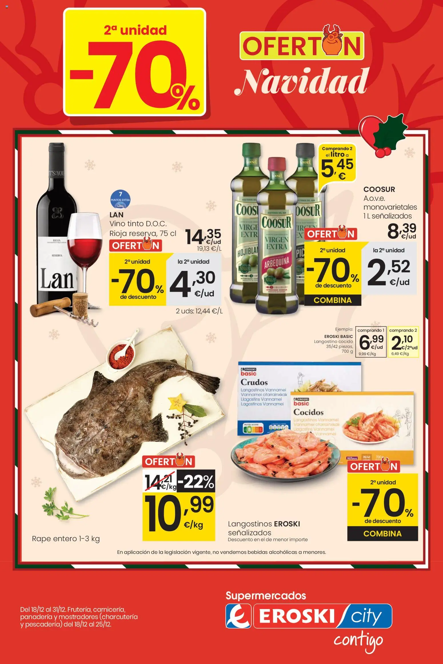 Eroski - City │ válido desde el 18.12.2025 | Página: 1 | Productos: Vino, Panadería, Langostino
