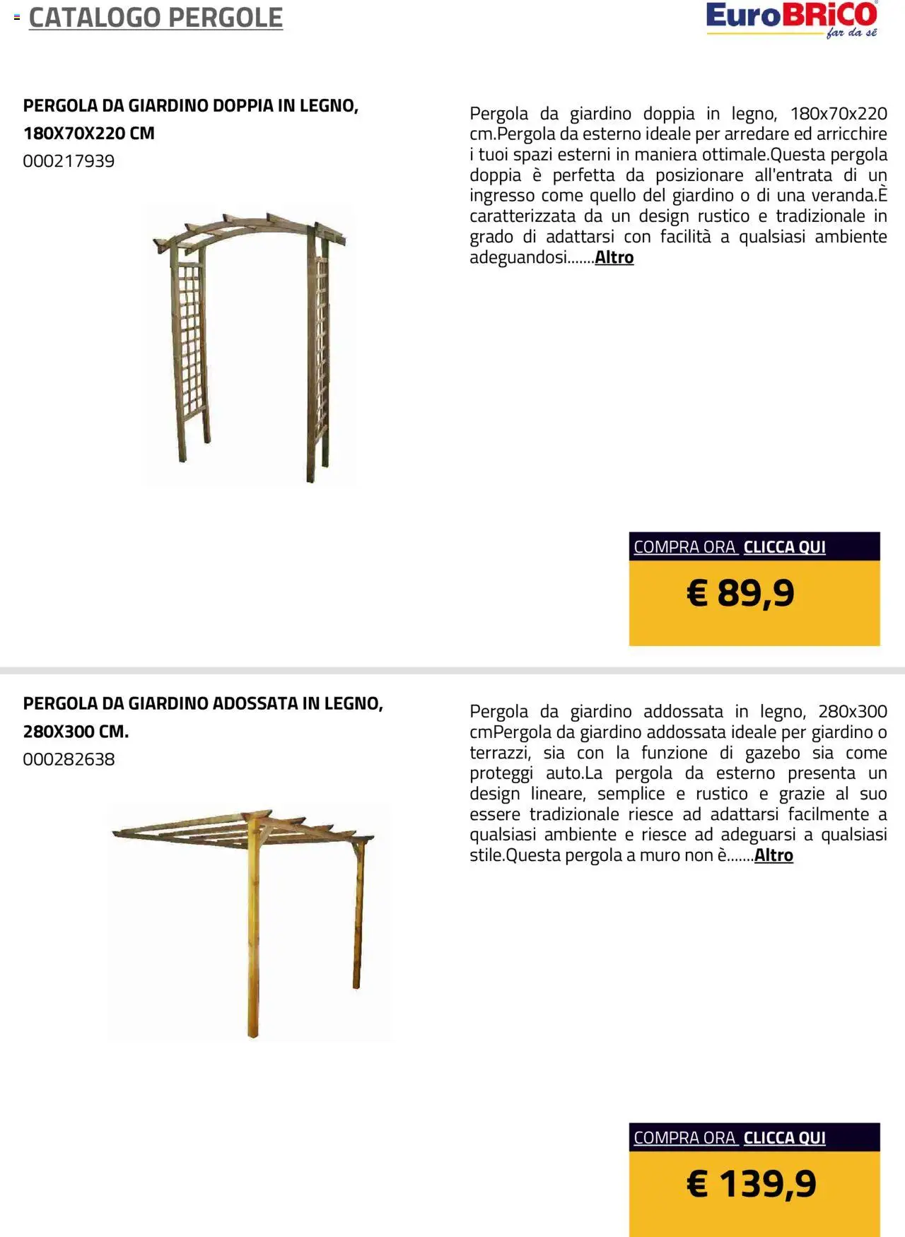 Volantino Eurobrico del 23.07.2025 | Pagina: 2 | Prodotti: Gazebo, Pergola