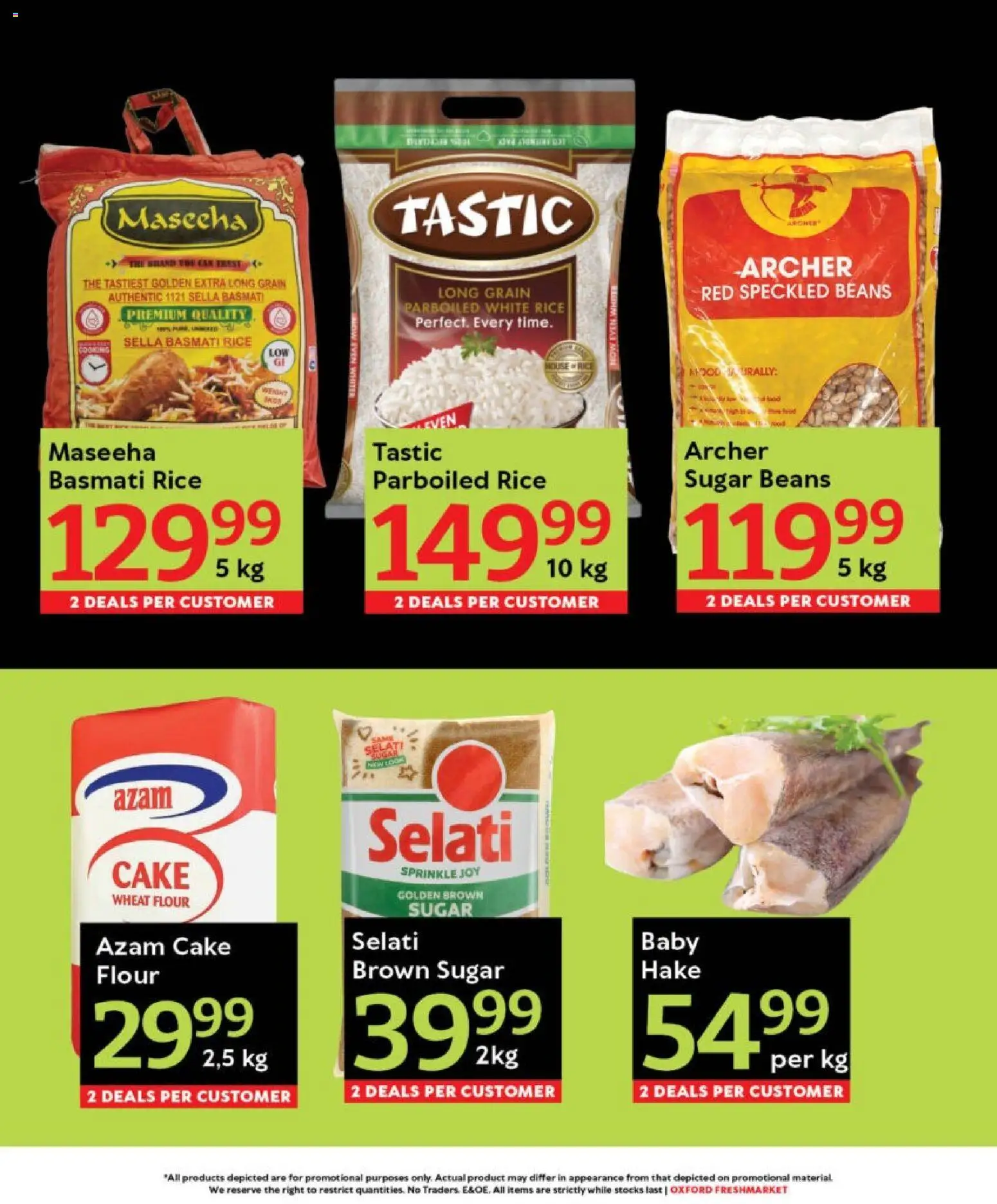 New Oxford Freshmarket catalogue – valid from 10.11.2025 | Page: 4 | Products: Cake, Beans, Rice, Sugar