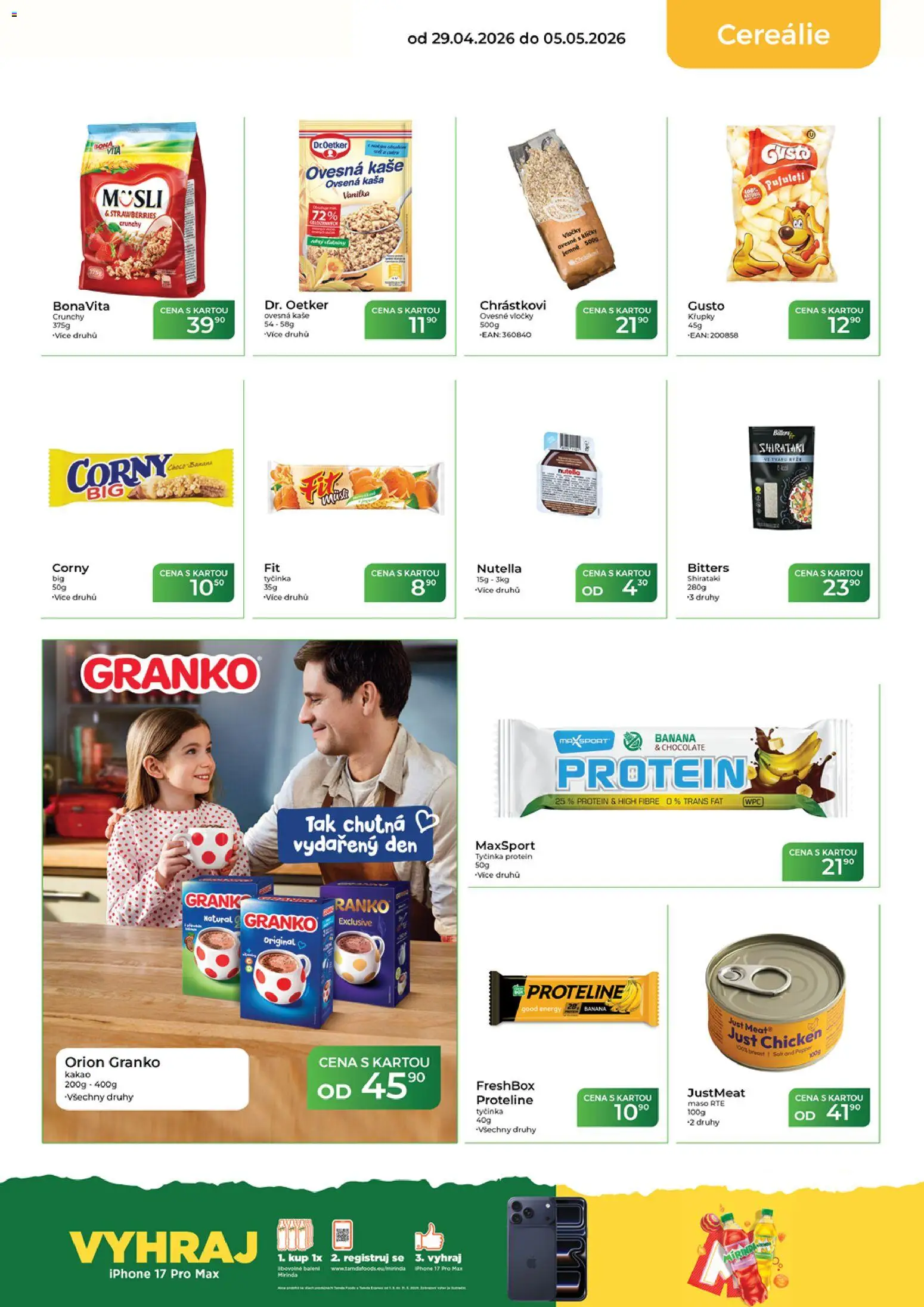 Tamda Foods leták od 29.04.2026 | Strana: 25 | Produkty: Granko Exclusive, Kaše, Müsli, Nutella