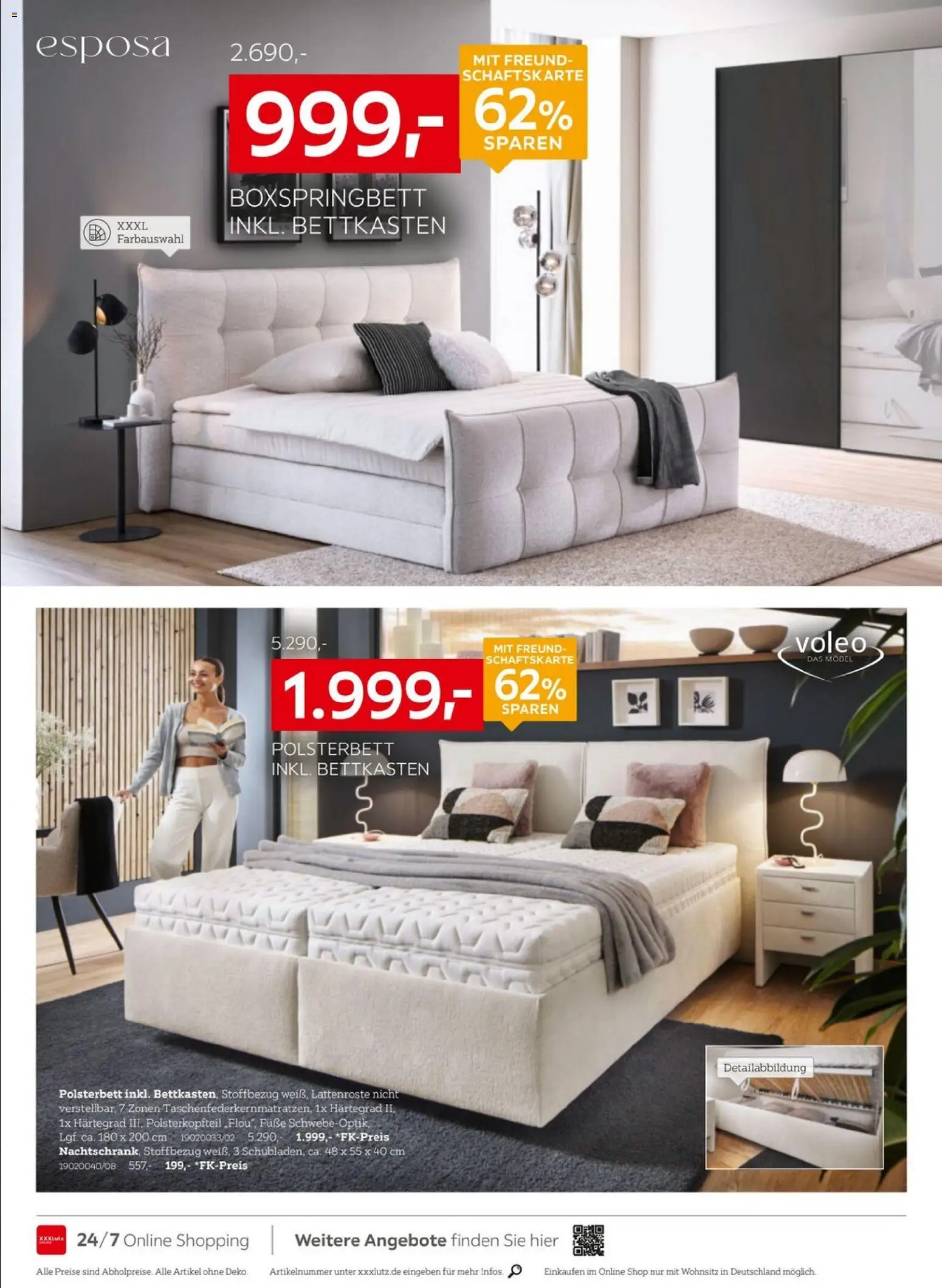 XXXL Lutz Prospekt – gültig ab 08.03.2026 | Seite: 18 | Produkte: Boxspringbett, Polsterbett
