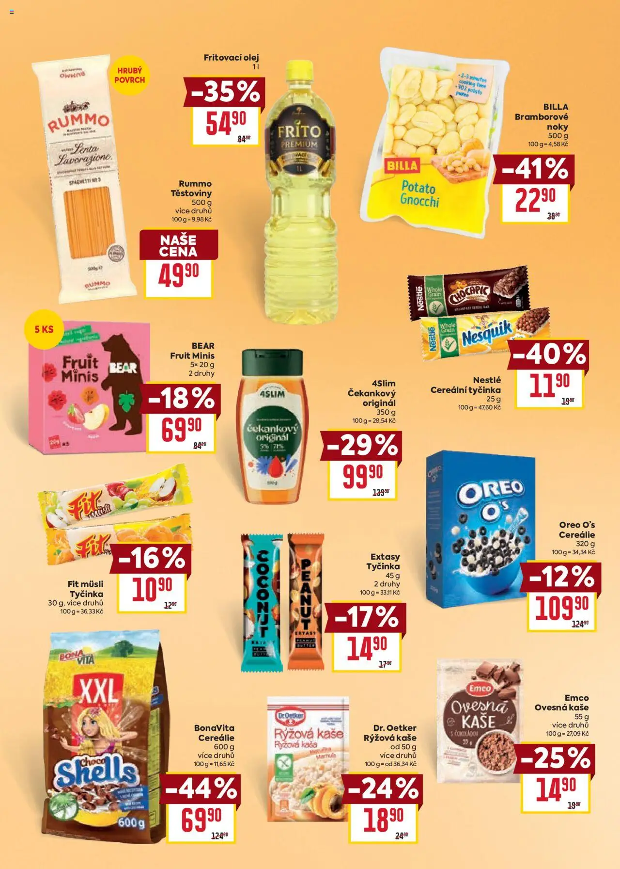 Billa leták - Léto plné grilování od 30.07.2025 | Strana: 15 | Produkty: Těstoviny, Ovesná kaše, Kaše, Oreo