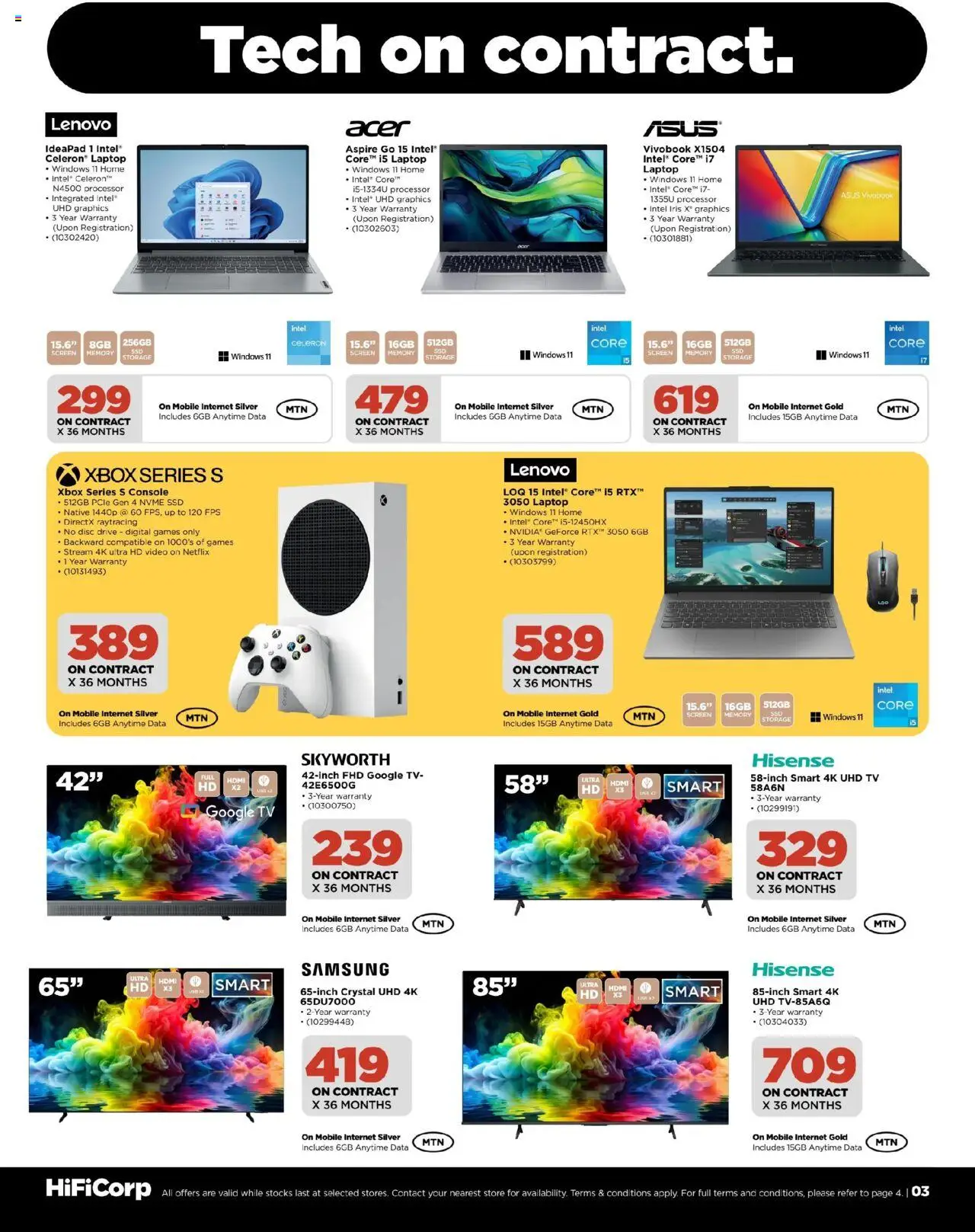 New HiFi Corp catalogue – valid from 07.09.2025 | Page: 3 | Products: Data, Xbox, Games, Laptop
