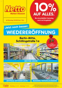 Netto Marken-Discount Wiedereröffnung Berlin-Mitte, Schillingstraße gültig ab dem 05.08.2025