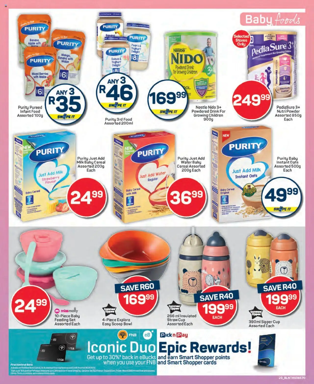 New Pick n Pay catalogue – valid from 25.09.2025 | Page: 23 | Products: Yoghurt, Oats, Powder, Water