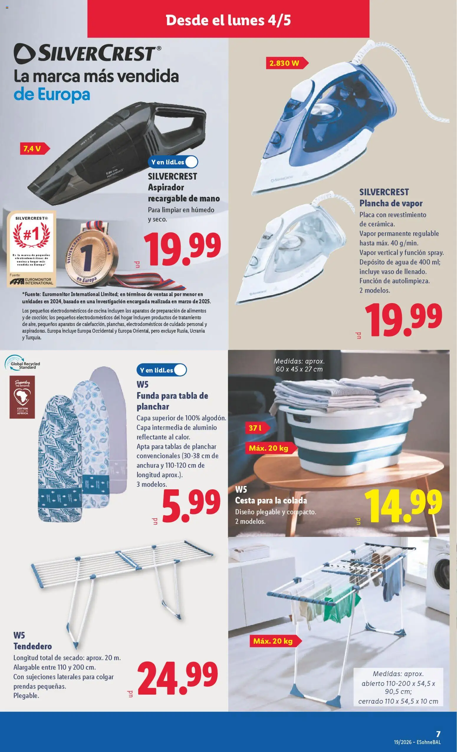 Lidl folleto de bazar │ válido desde el 04.05.2026 | Página: 17 | Productos: Funda para tabla de planchar, Tabla de planchar, Funda, Κούβα