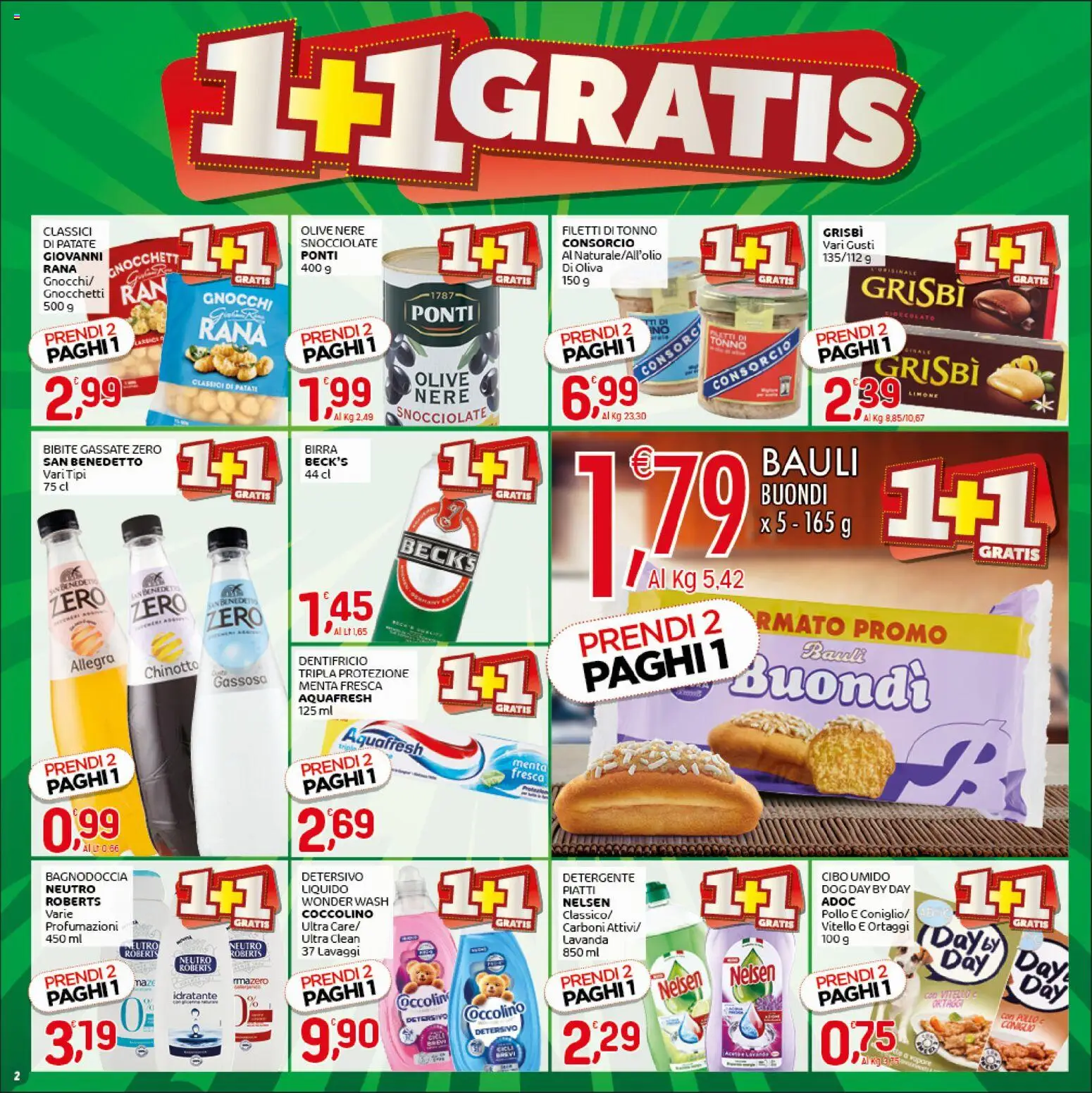 Volantino CRAI volantino Torino del 19.03.2026 | Pagina: 2 | Prodotti: Dentifricio, Detergente, Ortaggi, Gnocchetti