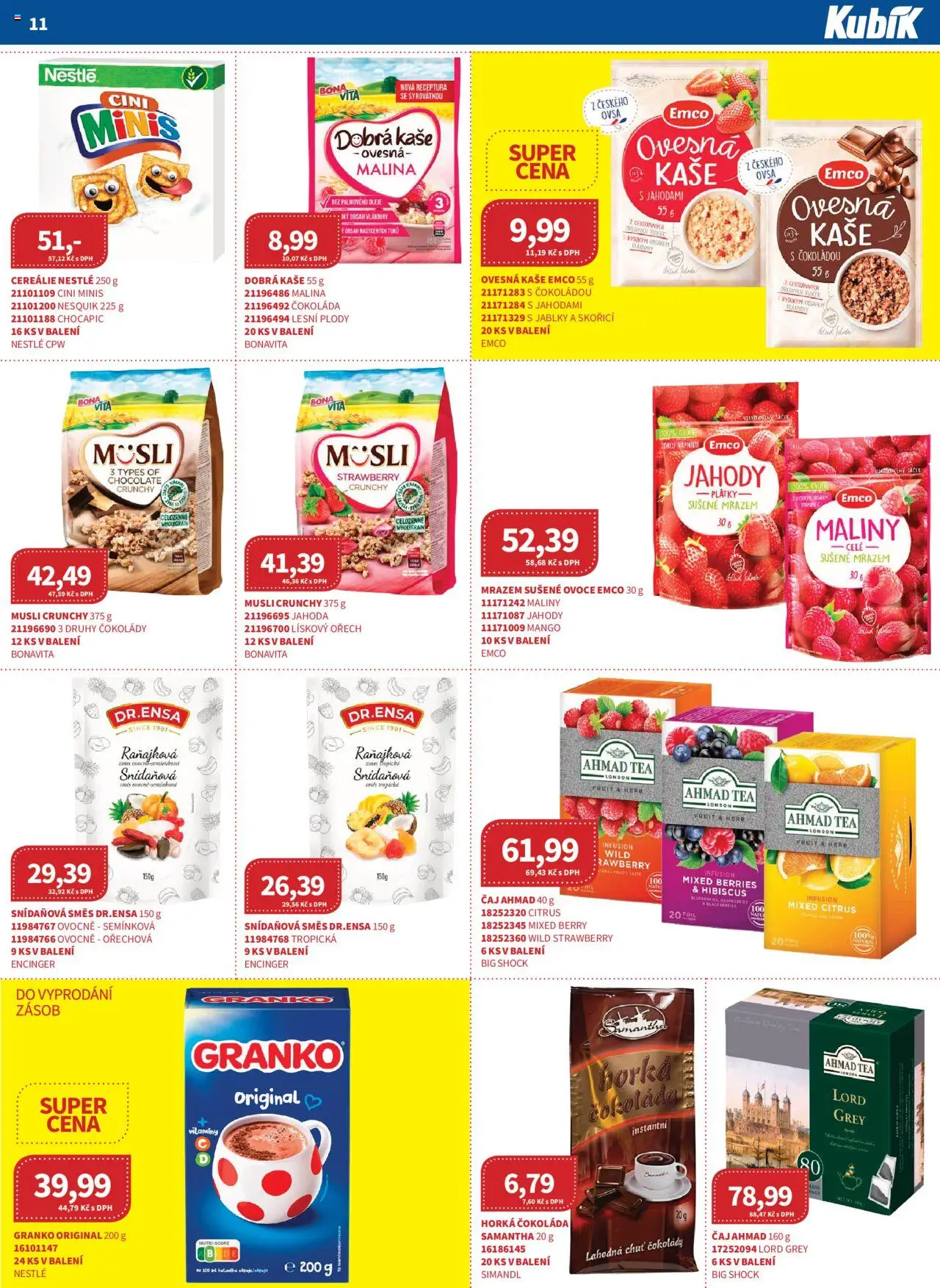 Kubík leták - Velkoobchod 06/2025 od 01.06.2025 | Strana: 11 | Produkty: Cini minis, Cereálie, Ovesná kaše, Müsli