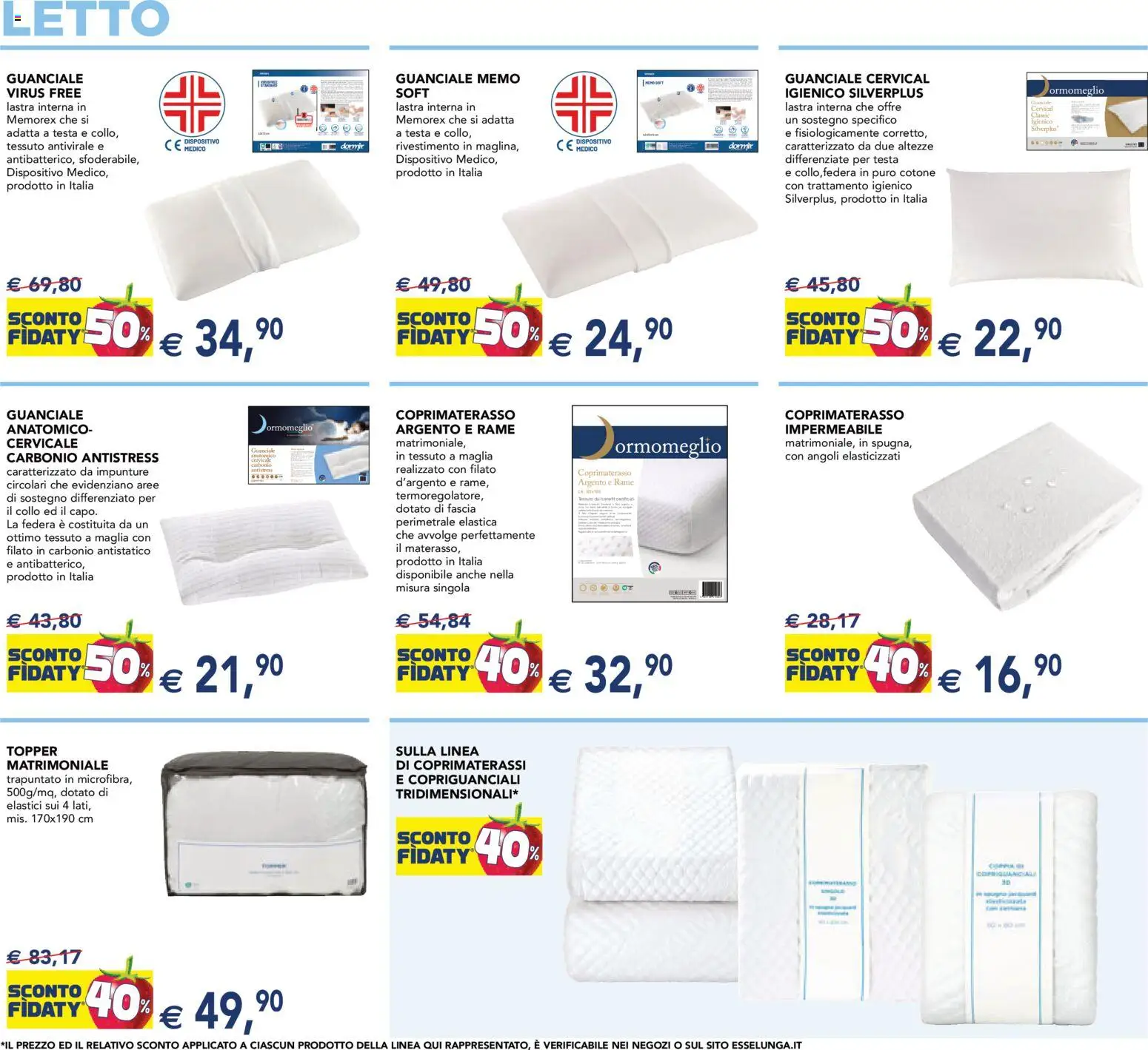 Volantino Esselunga S del 12.03.2026 | Pagina: 13 | Prodotti: Letto, Elastici, Coprimaterasso, Guanciale