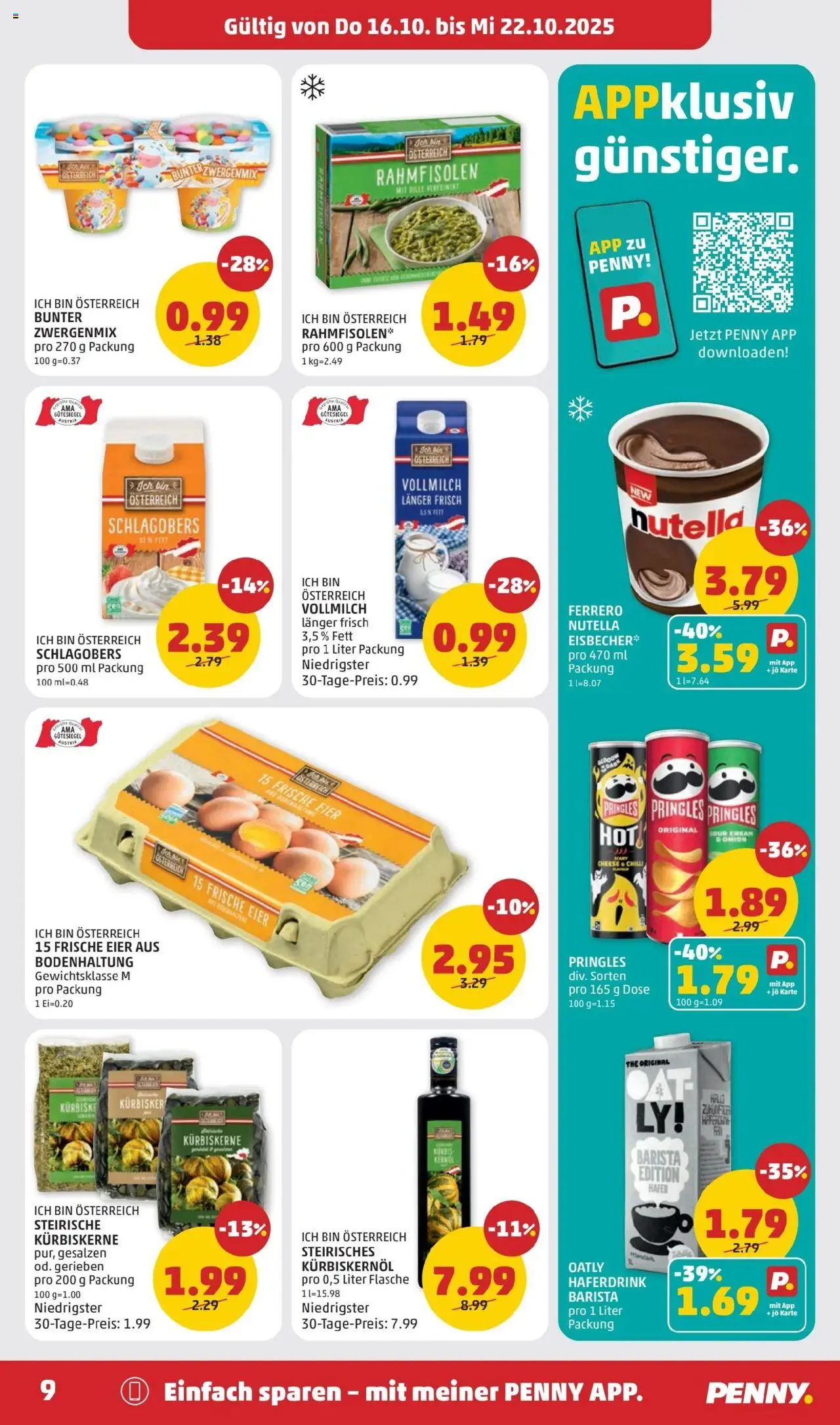 Penny Markt Flugblatt gültig ab 16.10.2025 | Seite: 9 | Produkte: Eier