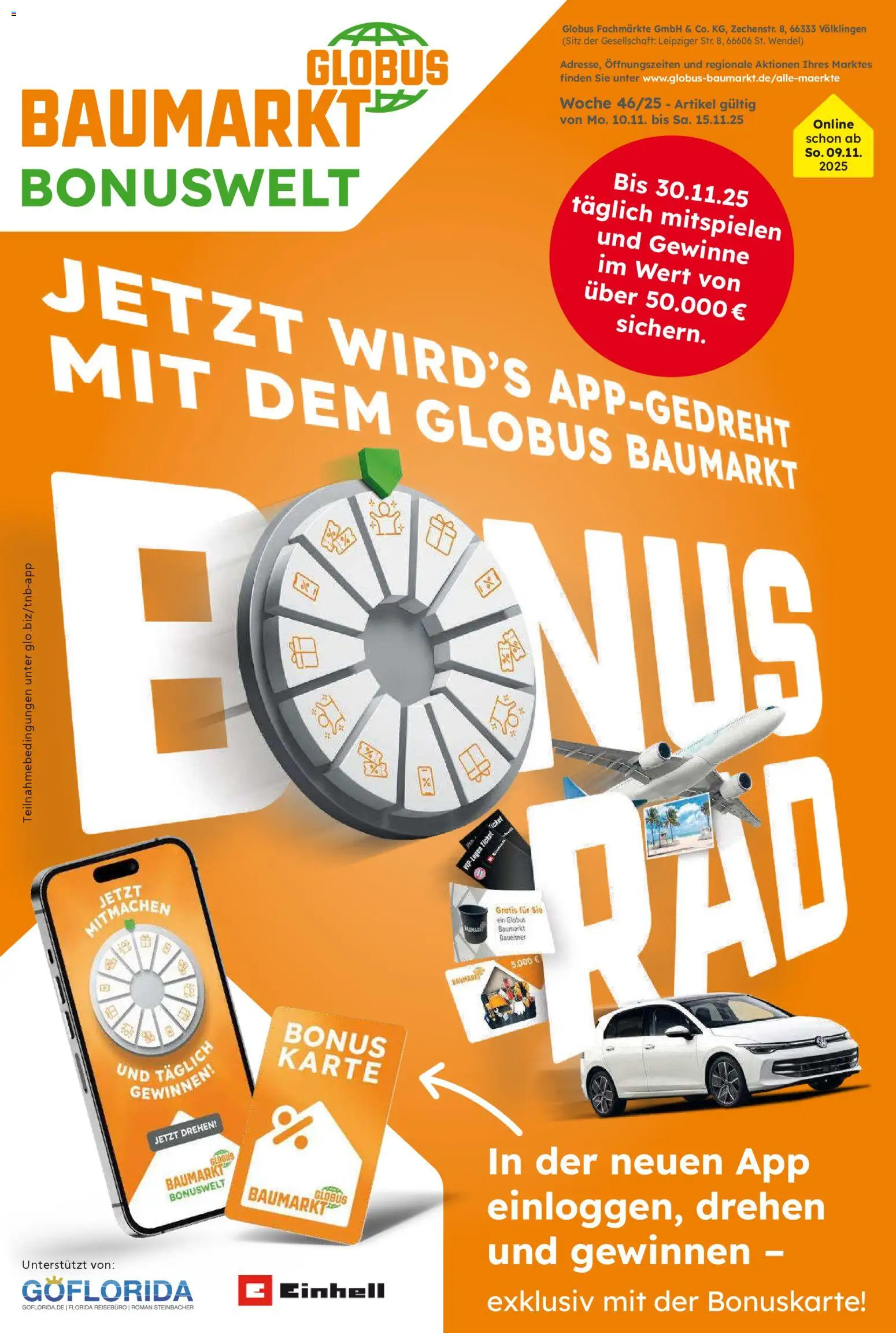 Globus Baumarkt prospekt Weinstadt-Endersbach	 – gültig ab 10.11.2025 | Seite: 1