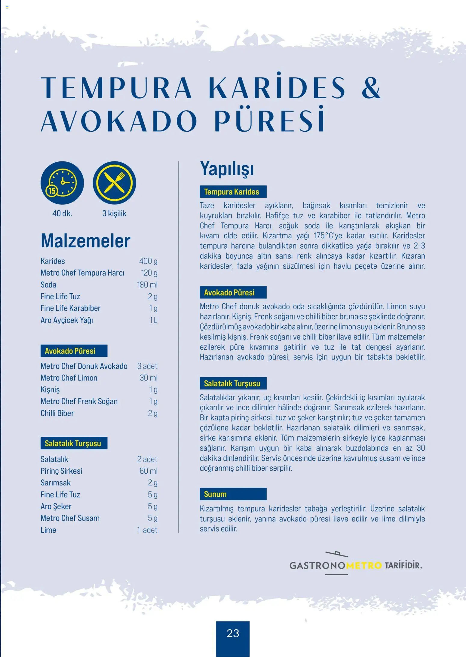 Metro - Dünya Mutfakları - 05.11.2025 tarihinden itibaren geçerlidir | Sayfa: 23 | Ürünler: Avokado, Tuz, Biber, Sarımsak