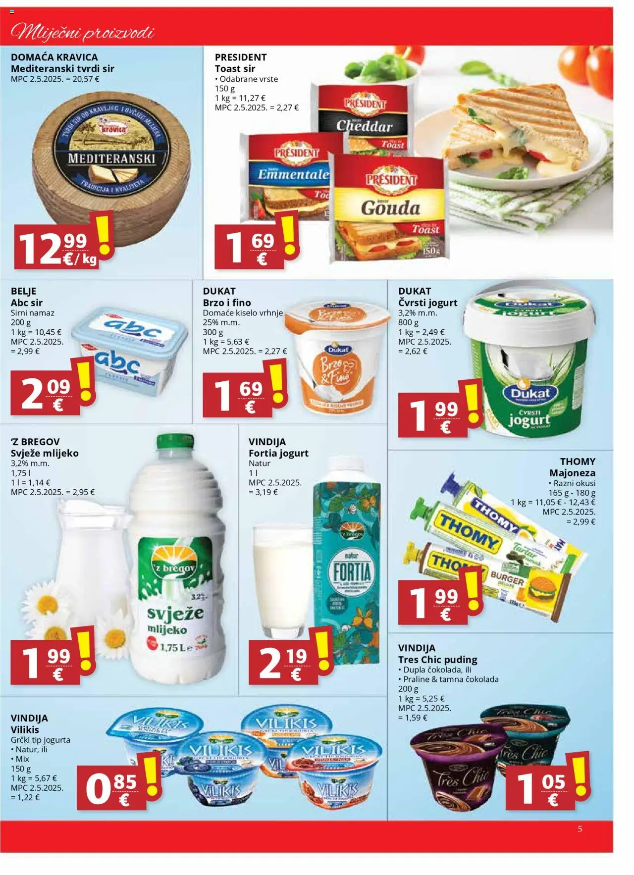 Ribola katalog | vrijedi od 08.10.2025 | Stranica: 5 | Proizvodi: Praline, Sir, Gouda, Namaz
